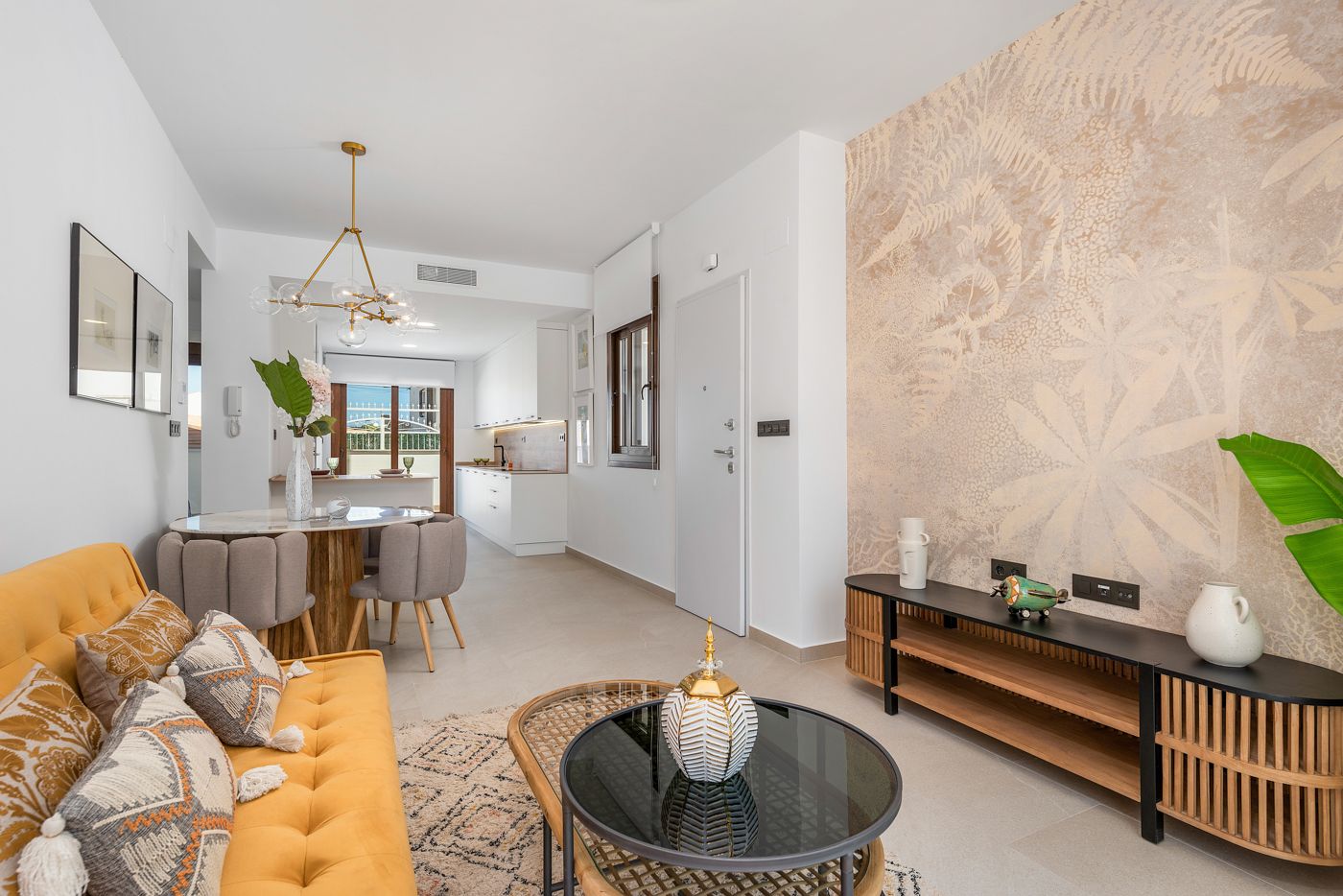 Living room window with natural light in new-build apartment, Los Balcones