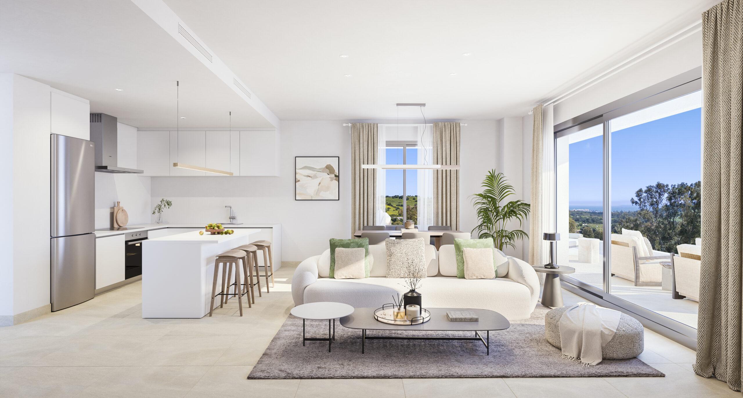 Bathroom in 3-bedroom new-build apartment, Estepona Golf, Estepona