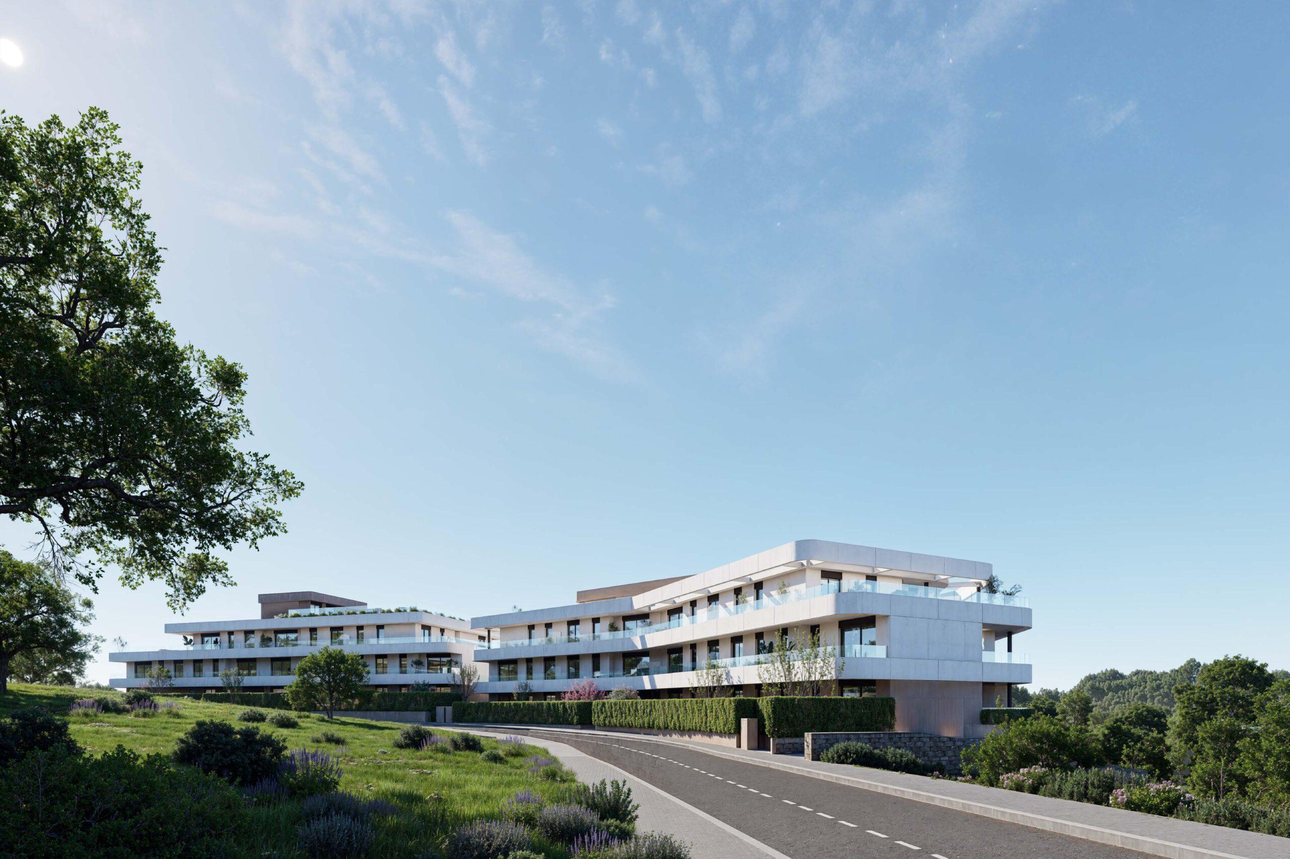 Communal pool area in new-build development, Estepona Golf, Estepona