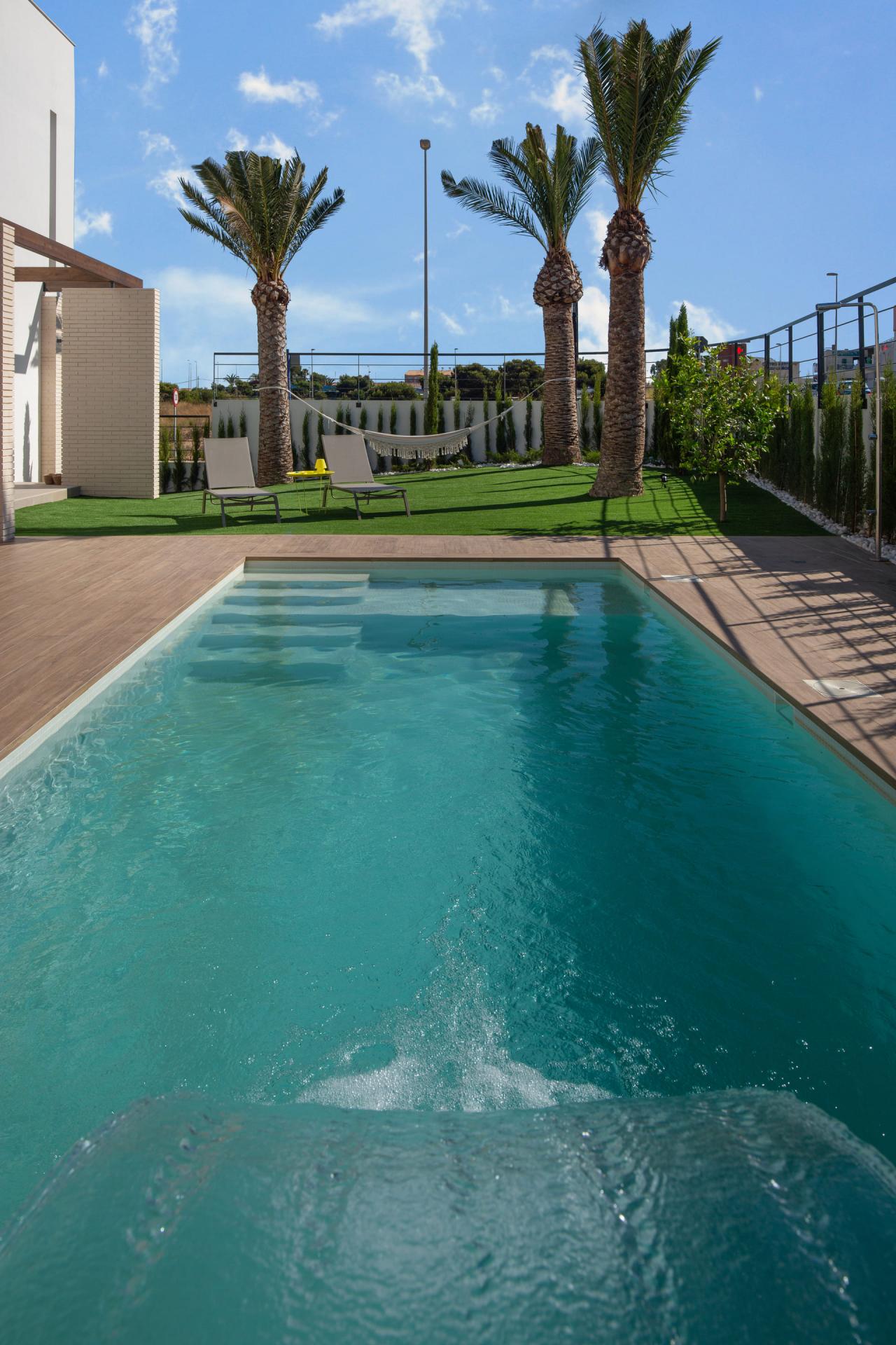 Street view of location of new-build villa in Campoamor, Orihuela Costa