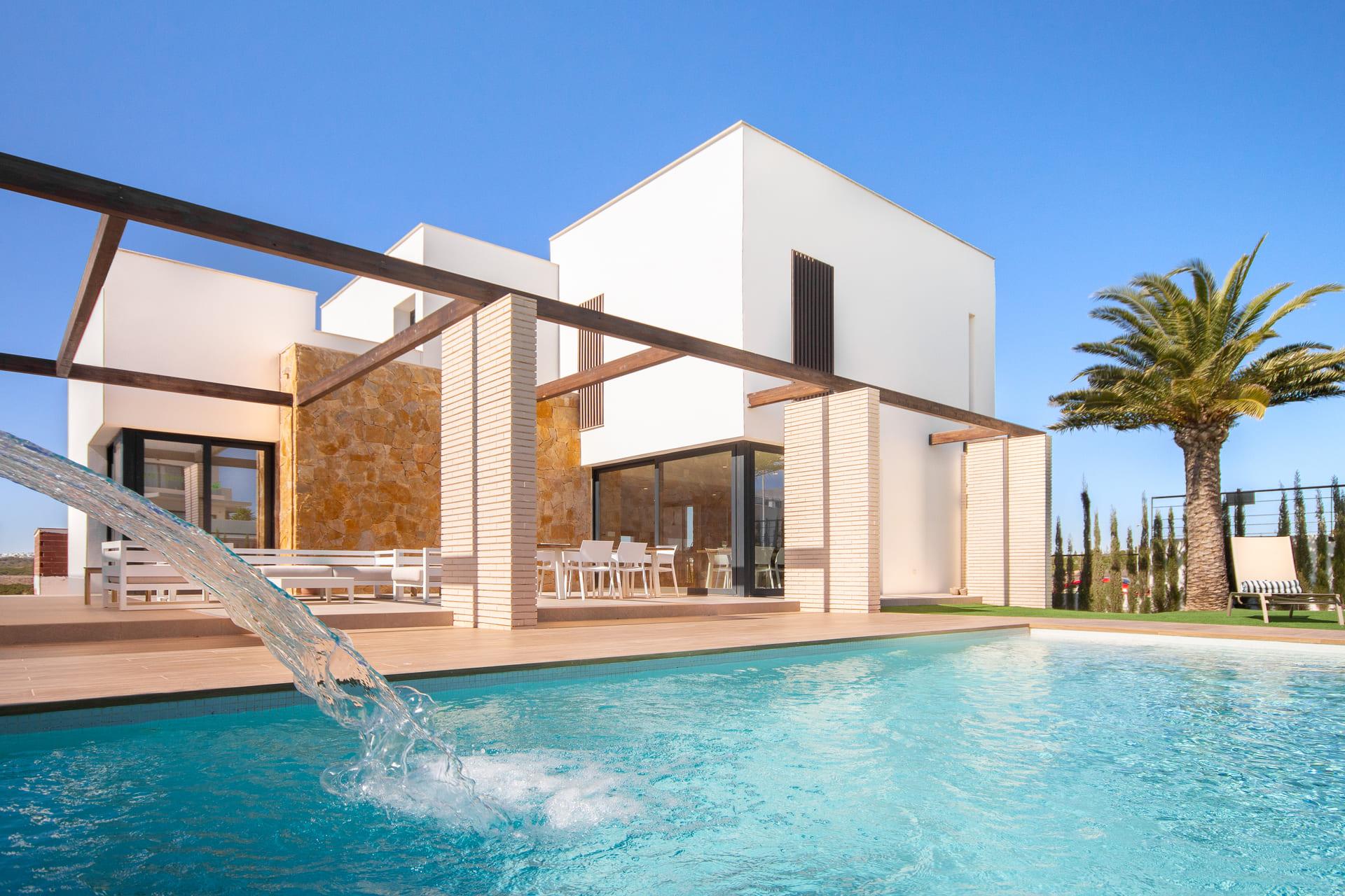 Window and glazing detail in new-build 4-bedroom villa, Campoamor
