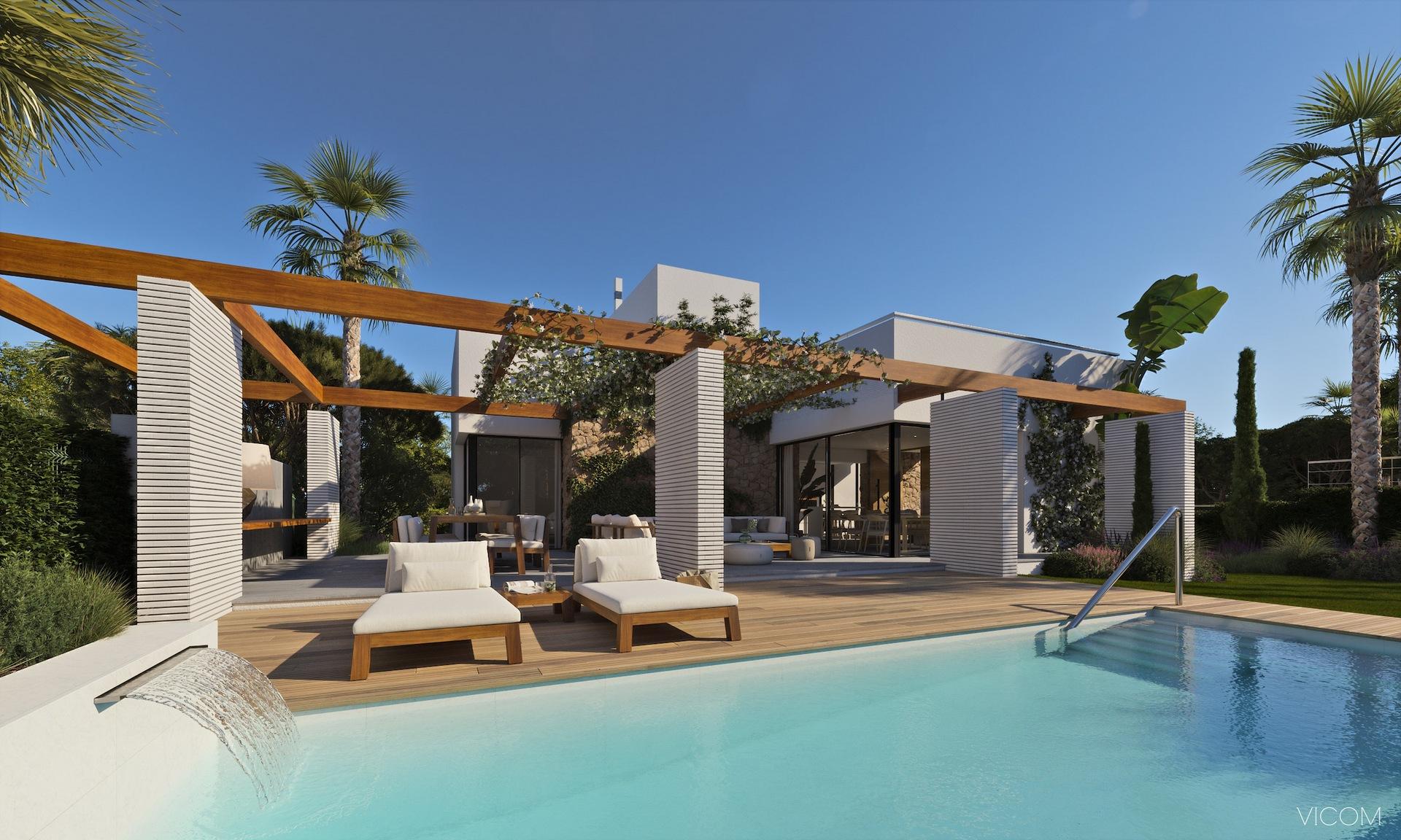 Open-plan living and dining area in 4-bedroom villa, Campoamor