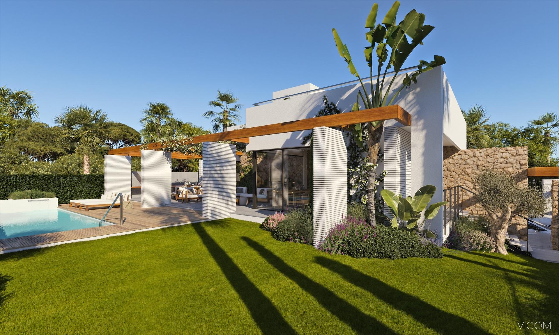 Bedroom with built-in storage in new-build villa, Campoamor, Orihuela Costa