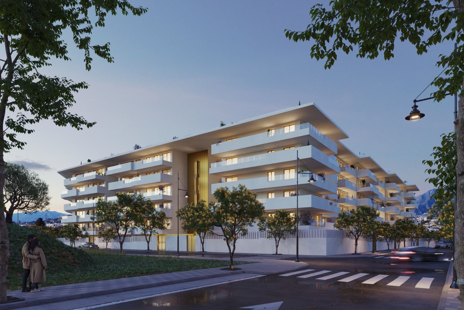 Building detail of the apartment in Los Pacos, Fuengirola