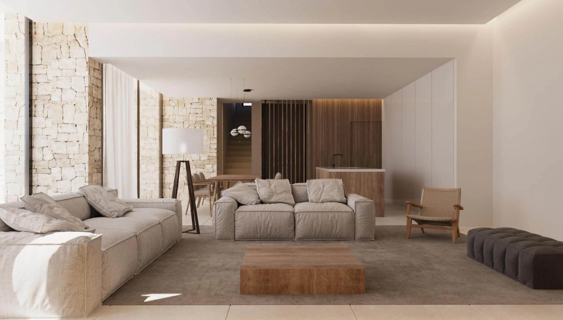 Terrace and outdoor space in new-build villa, El Montgó, Denia