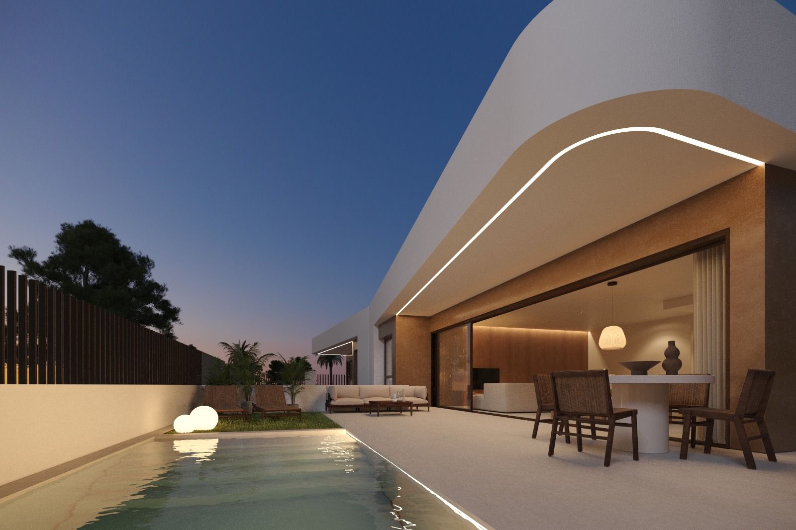 Elevated view of new-build villa plot in Dolores, Alicante