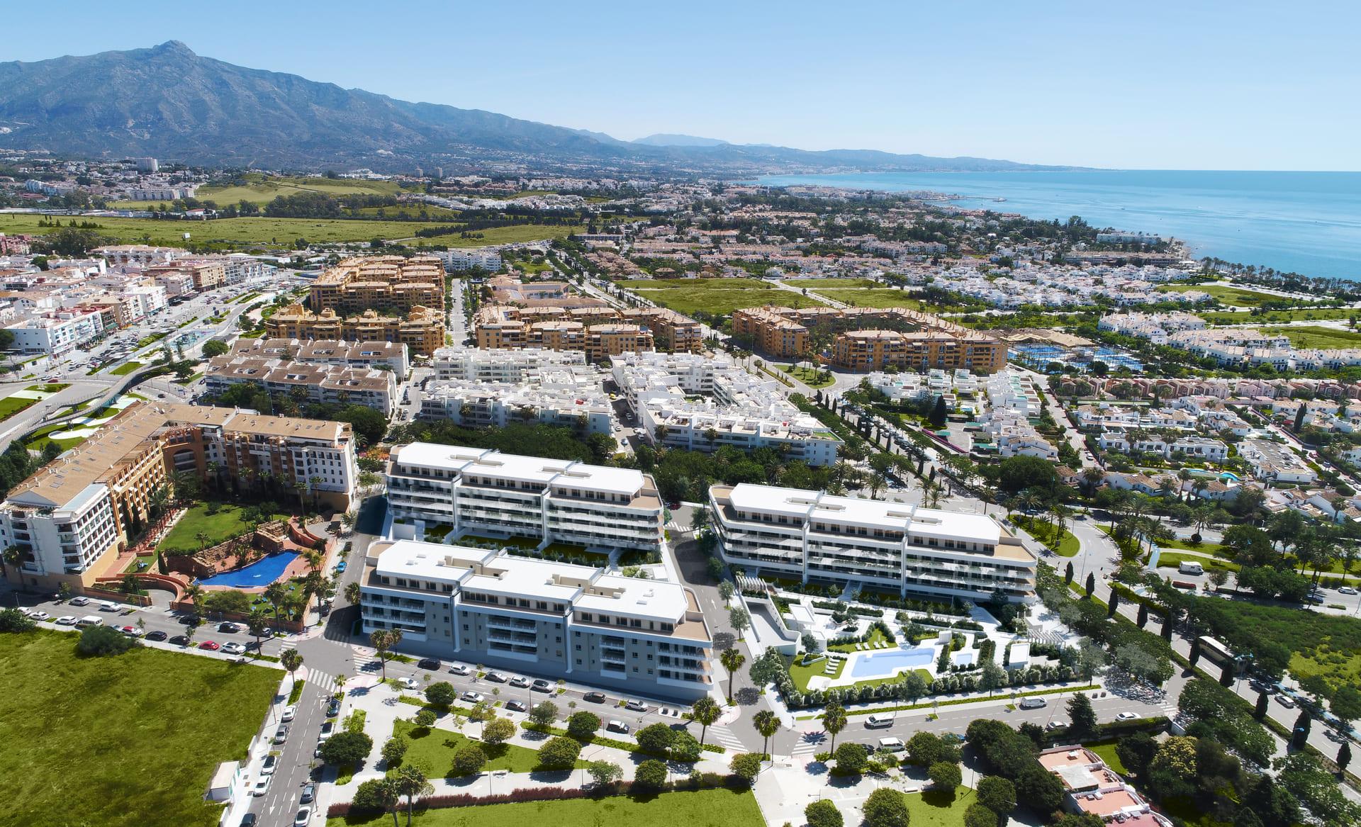 Communal pool in new-build development, San Pedro, Marbella