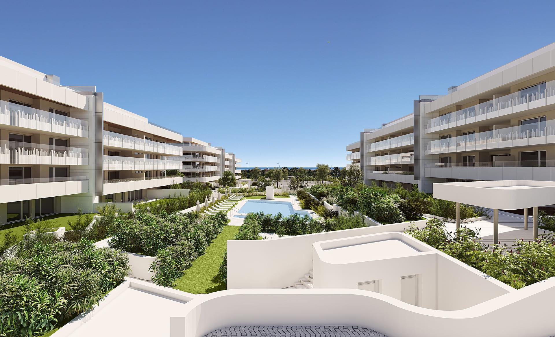 Development entrance and landscaped grounds, San Pedro, Marbella