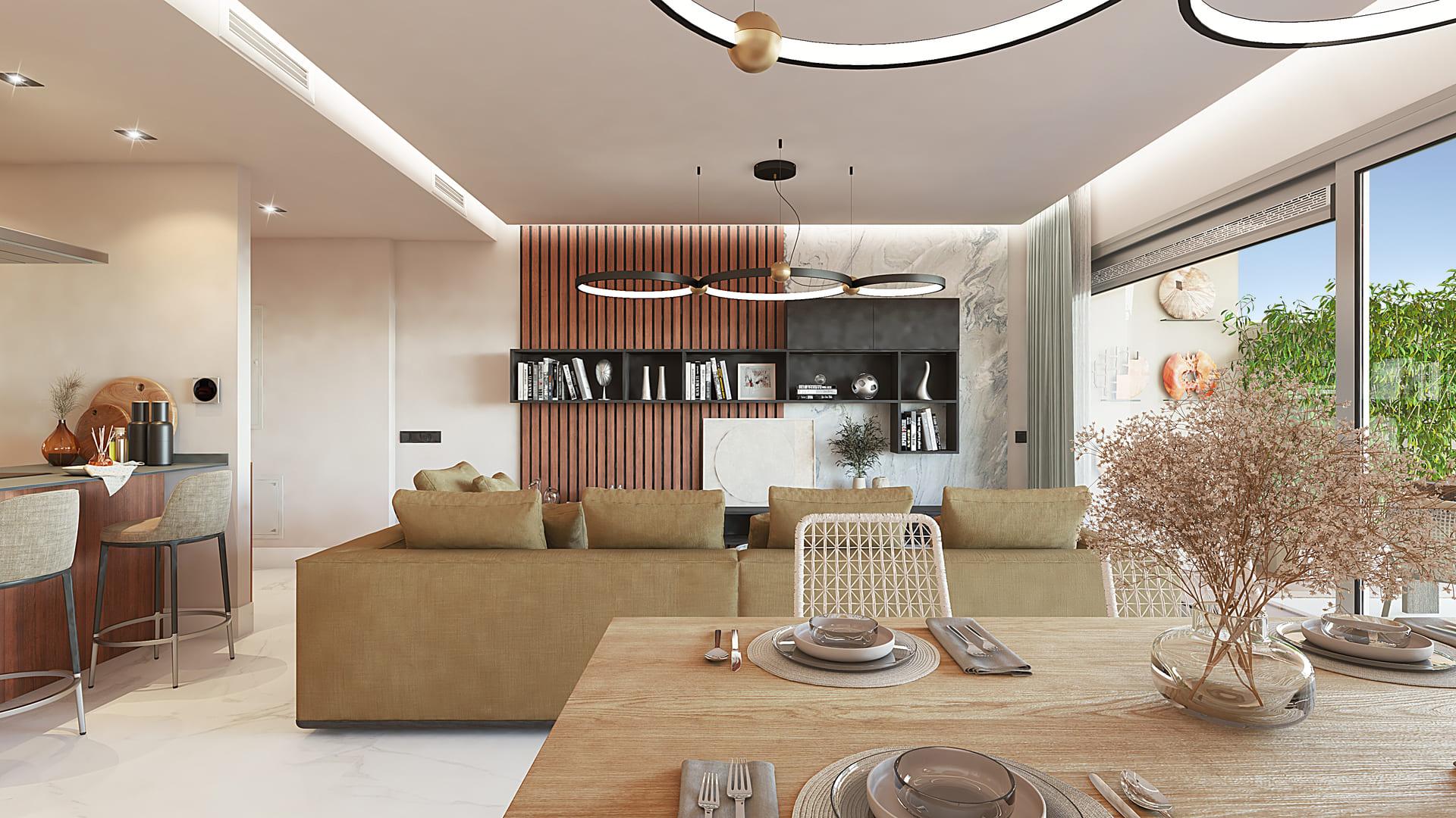 Bedroom with built-in wardrobes, 4-bedroom penthouse, San Pedro