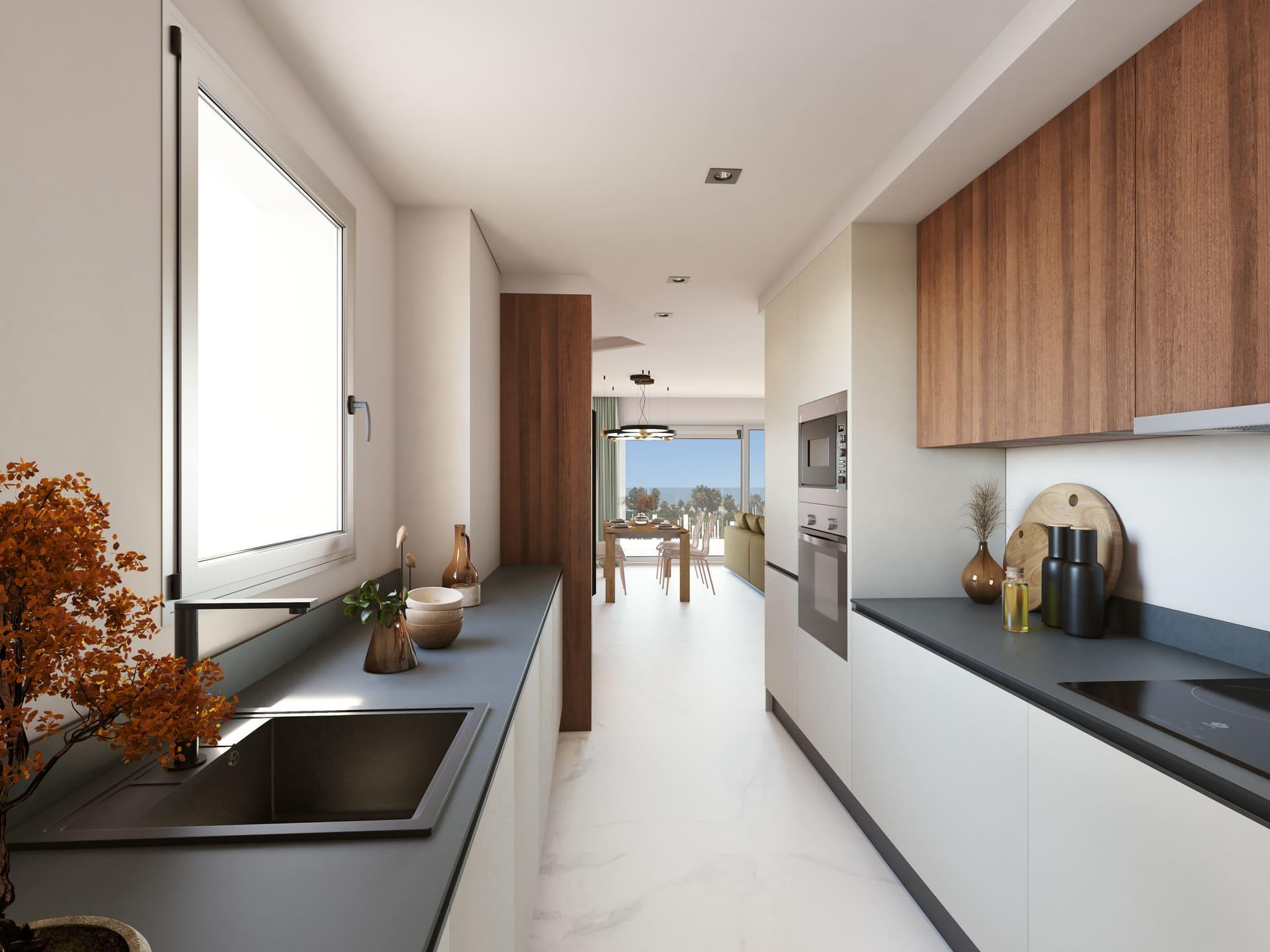 Communal garden area in new-build development, San Pedro, Marbella