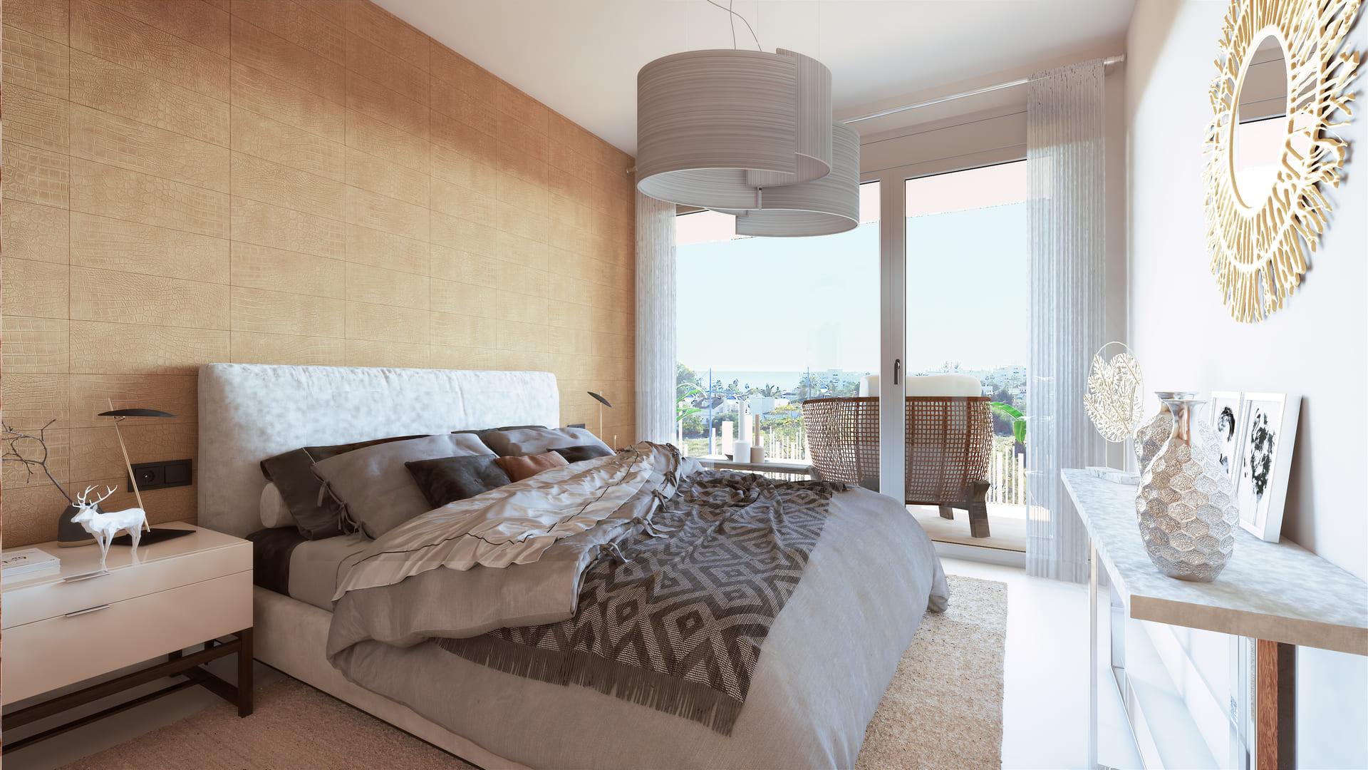 Second bedroom in 4-bedroom new-build penthouse, San Pedro, Marbella