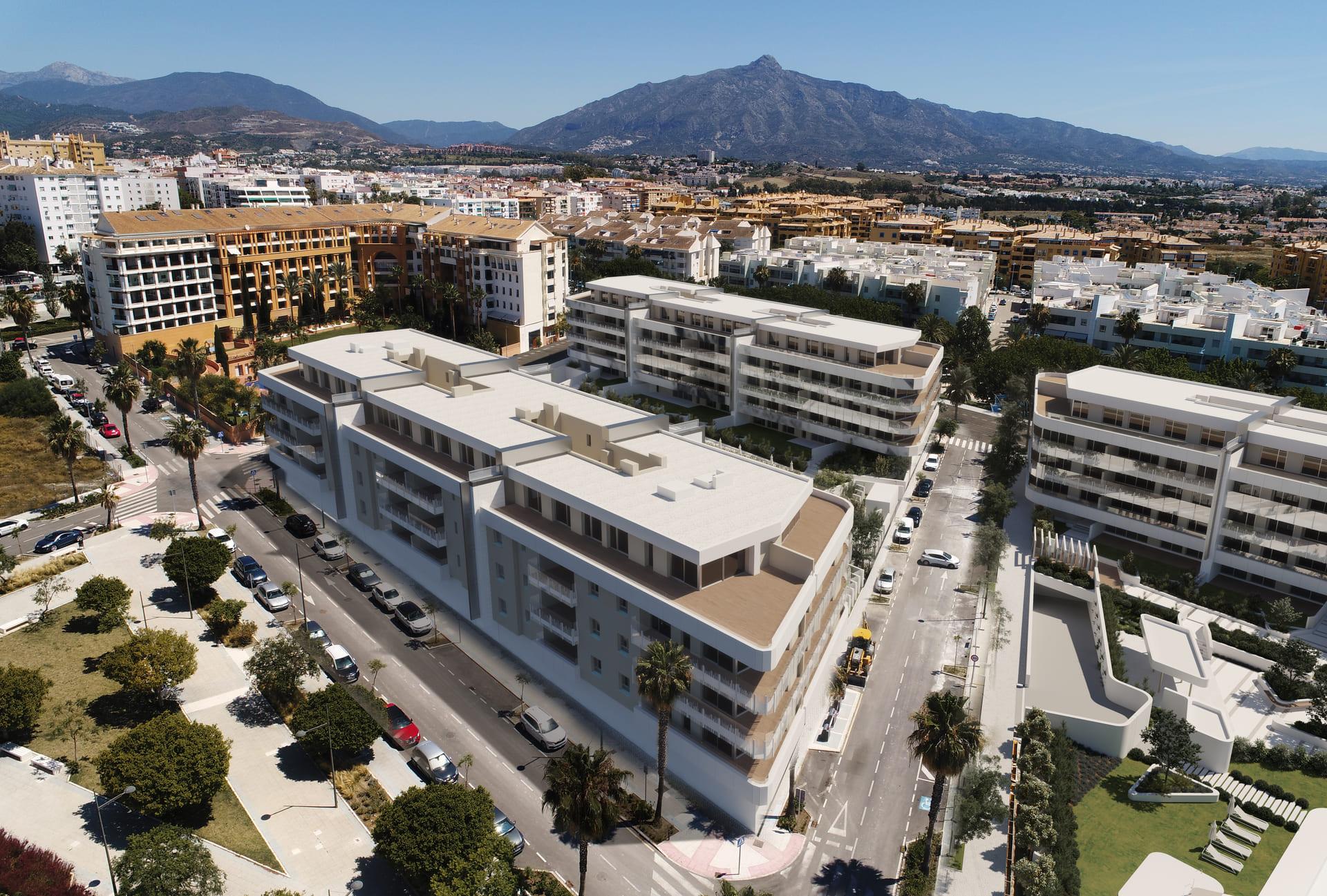 Building entrance and lobby, new-build development, San Pedro, Marbella