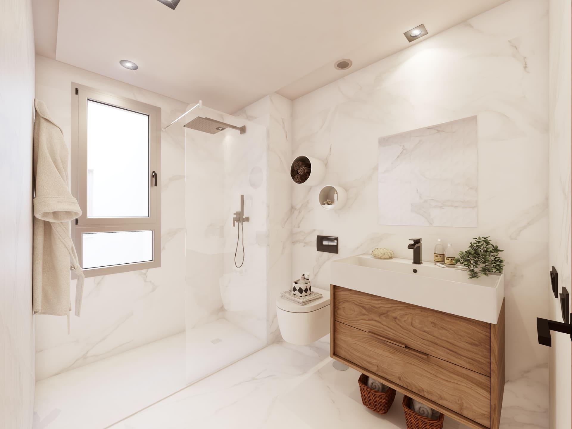 En-suite bathroom in penthouse, San Pedro, Marbella