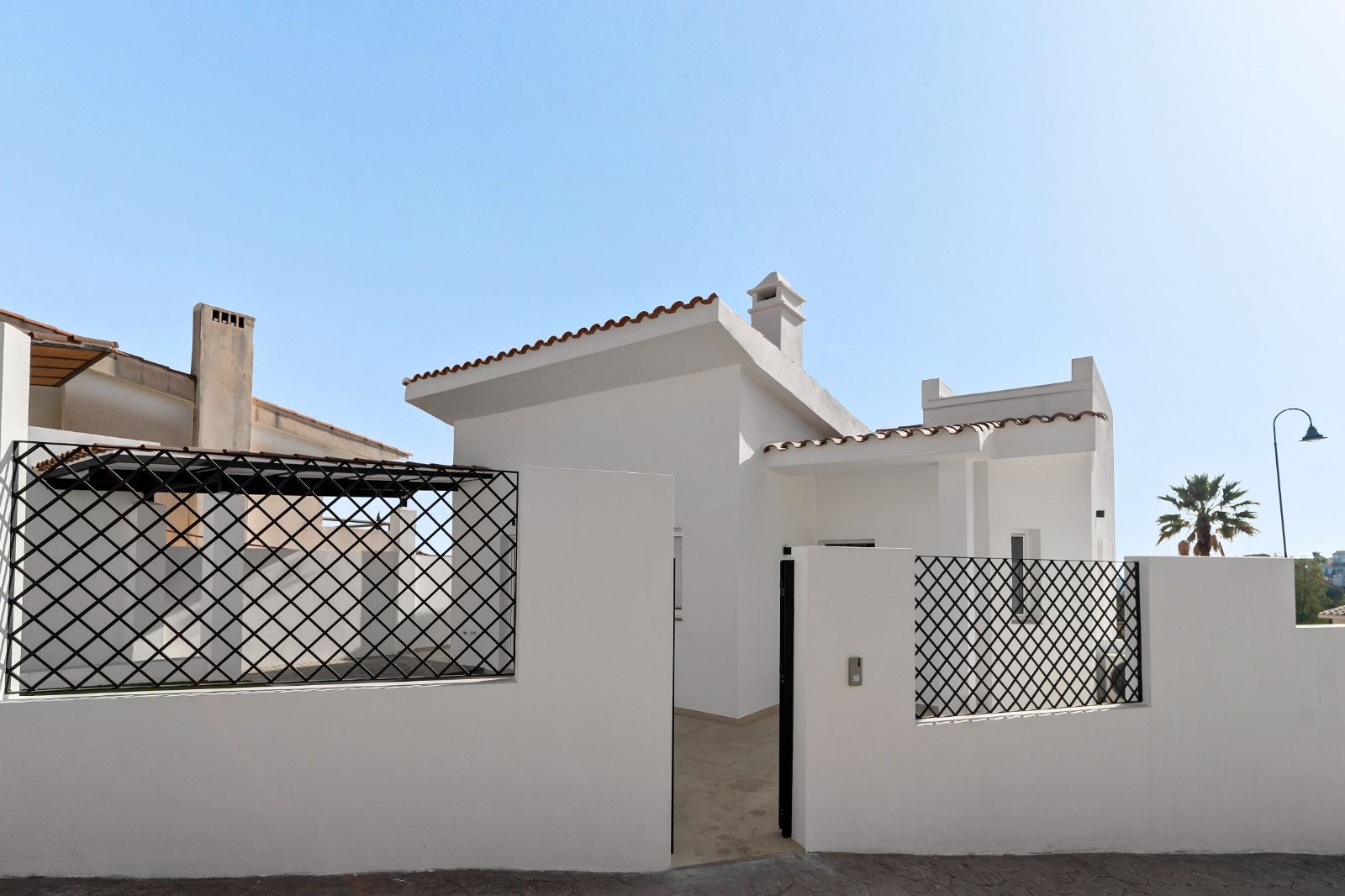 Aerial or elevated view near new-build villa, Mijas Pueblo