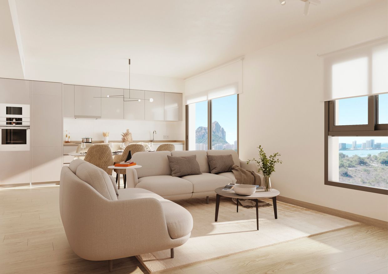 Kitchen with fitted units in new-build penthouse, Playa de Fossa-Levante