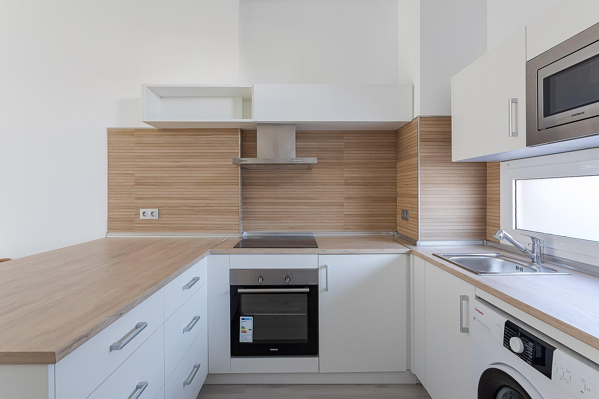 Kitchen area in apartment, Puerto Vera