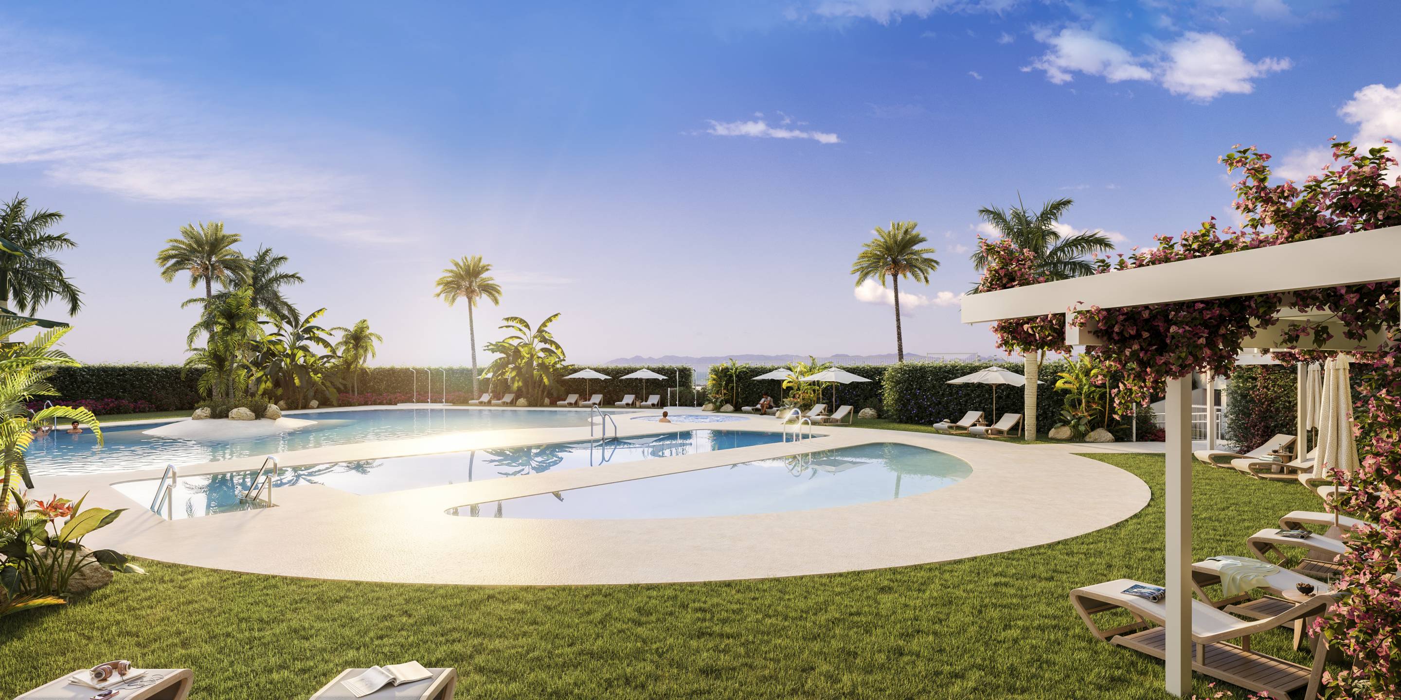 Living area in 2-bedroom apartment, Playas Del Torres