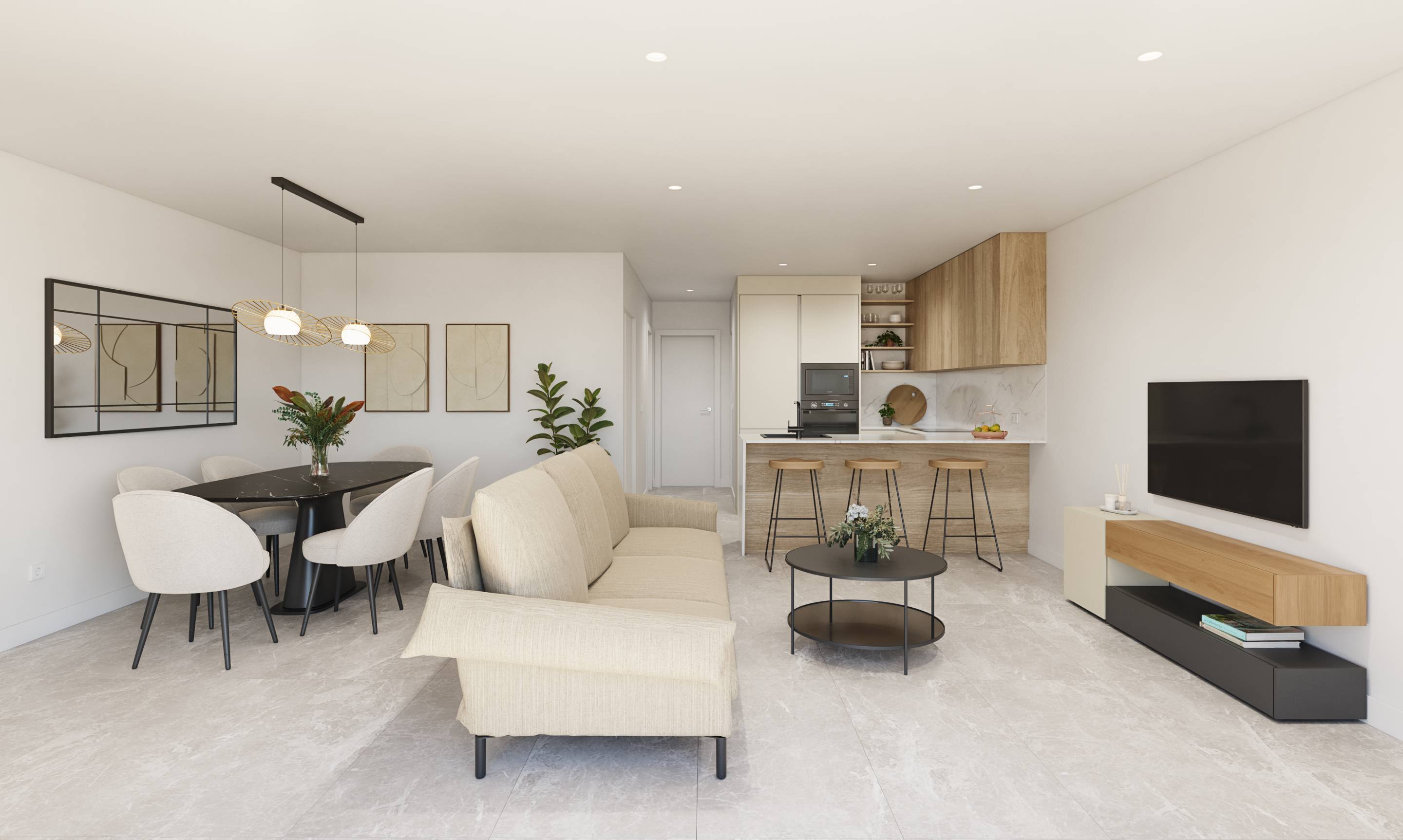 Living area in 2-bedroom bungalow, Zona Pueblo, Pilar De La Horadada