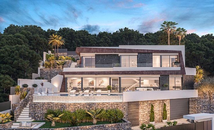 Floor plan showing room layout of villa in Maryvilla, Calpe