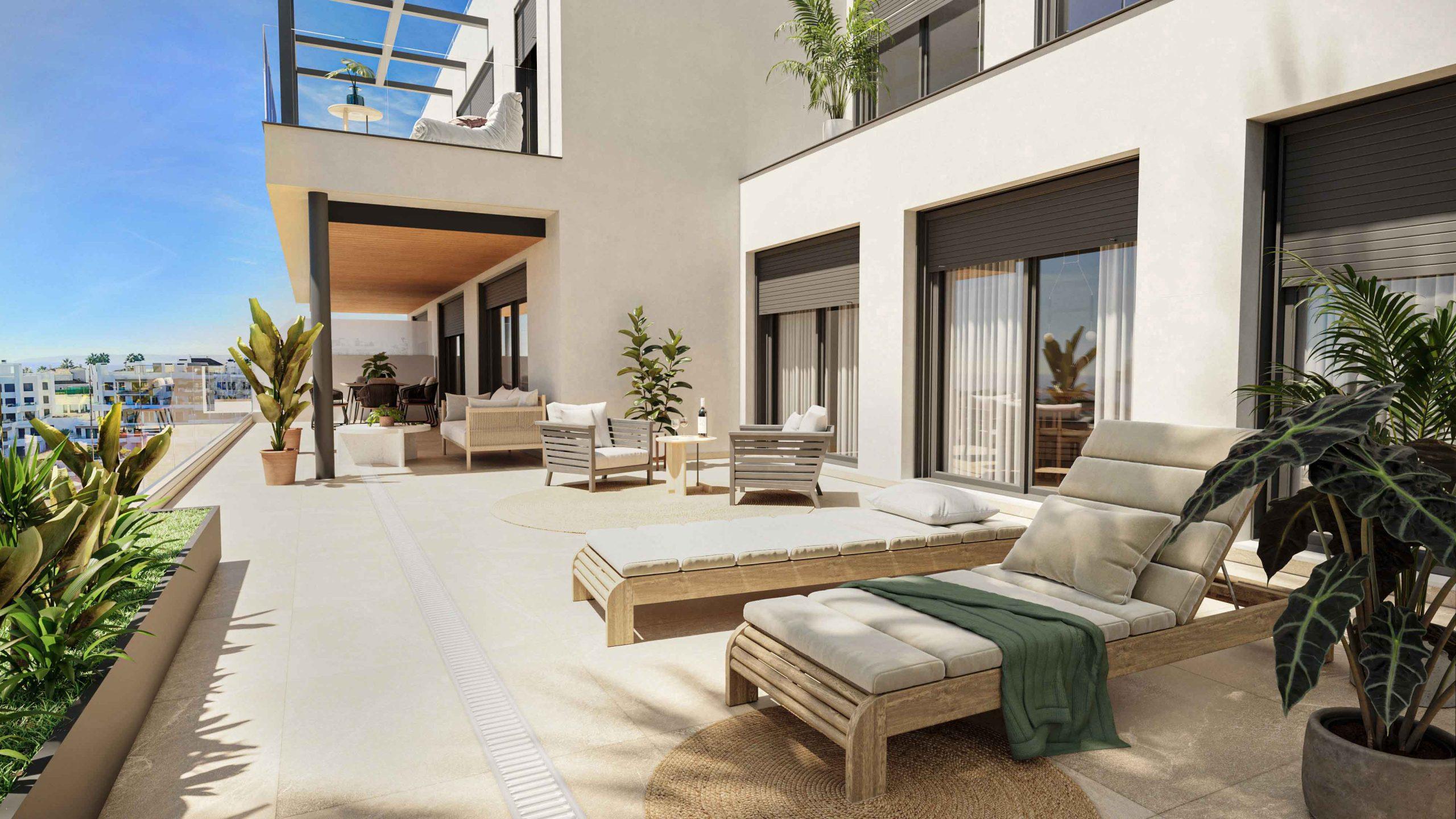 Bathroom in 3-bedroom new-build apartment, Las Mesas, Estepona