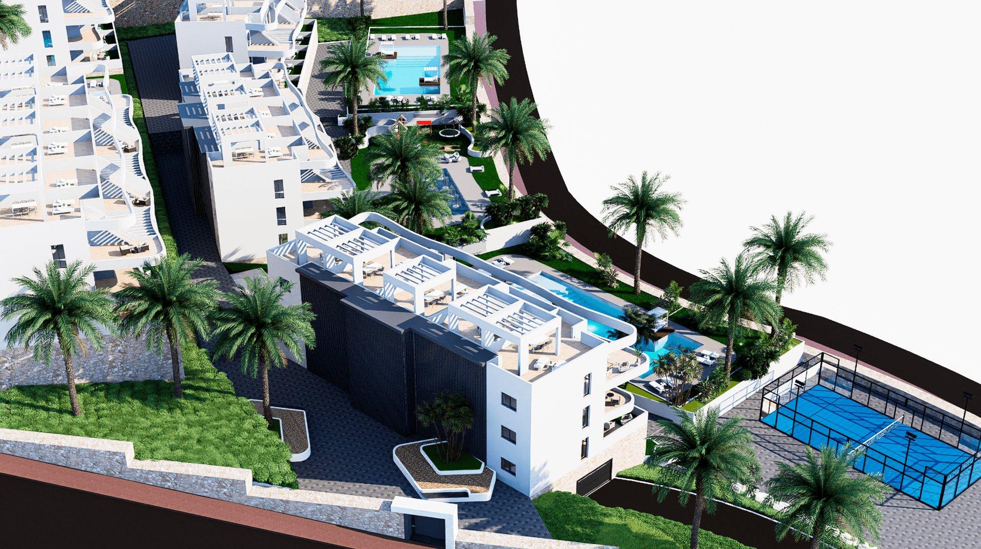 Living area in 2-bedroom penthouse, Golf Puig Campana