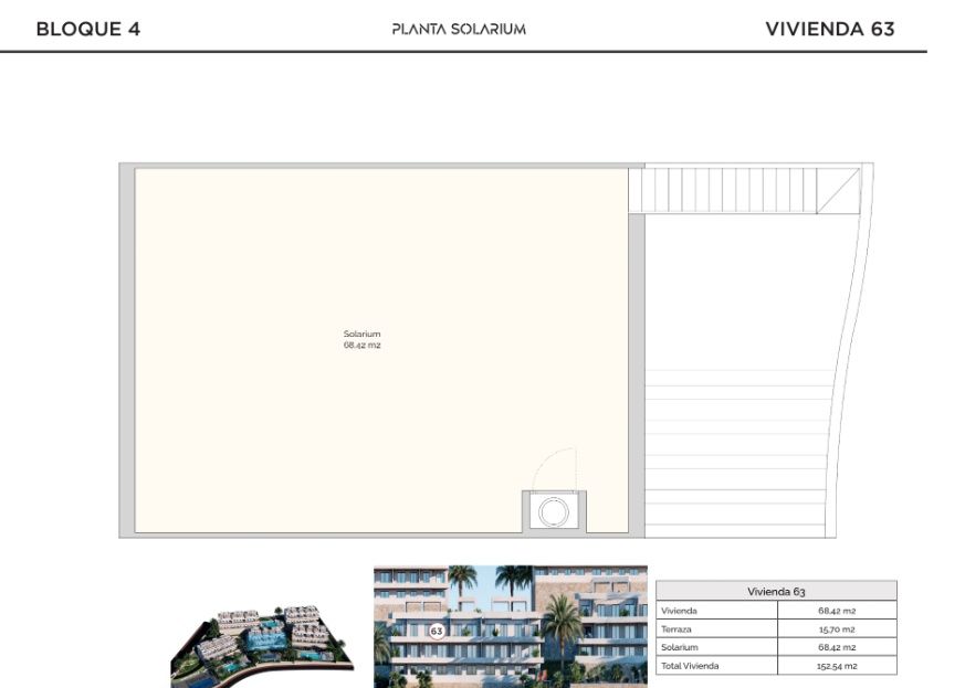 Floor plan of the 2-bedroom penthouse in Golf Puig Campana (view 31)
