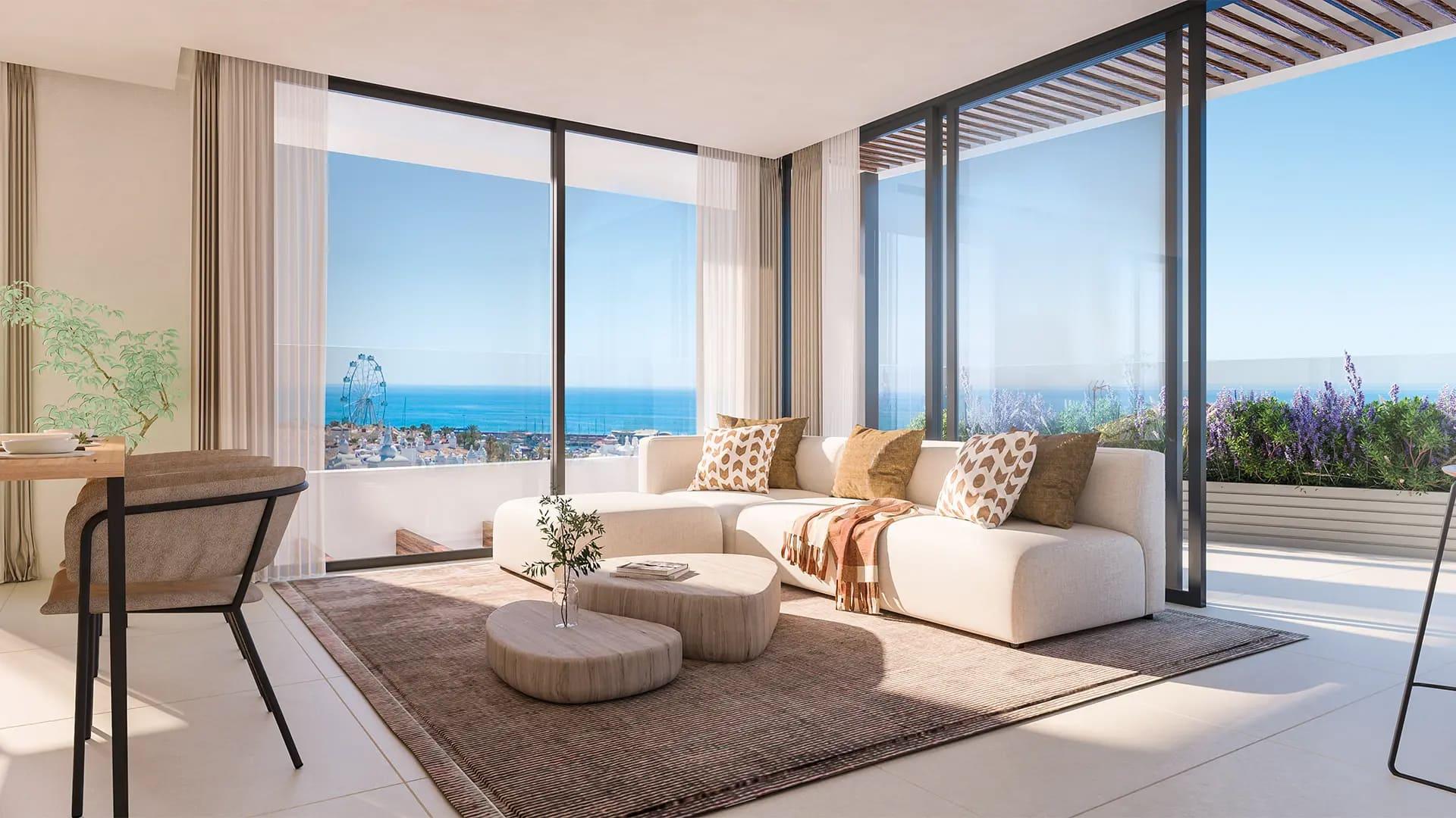 Second bedroom in 3-bedroom penthouse, Puerto Marina, Benalmádena