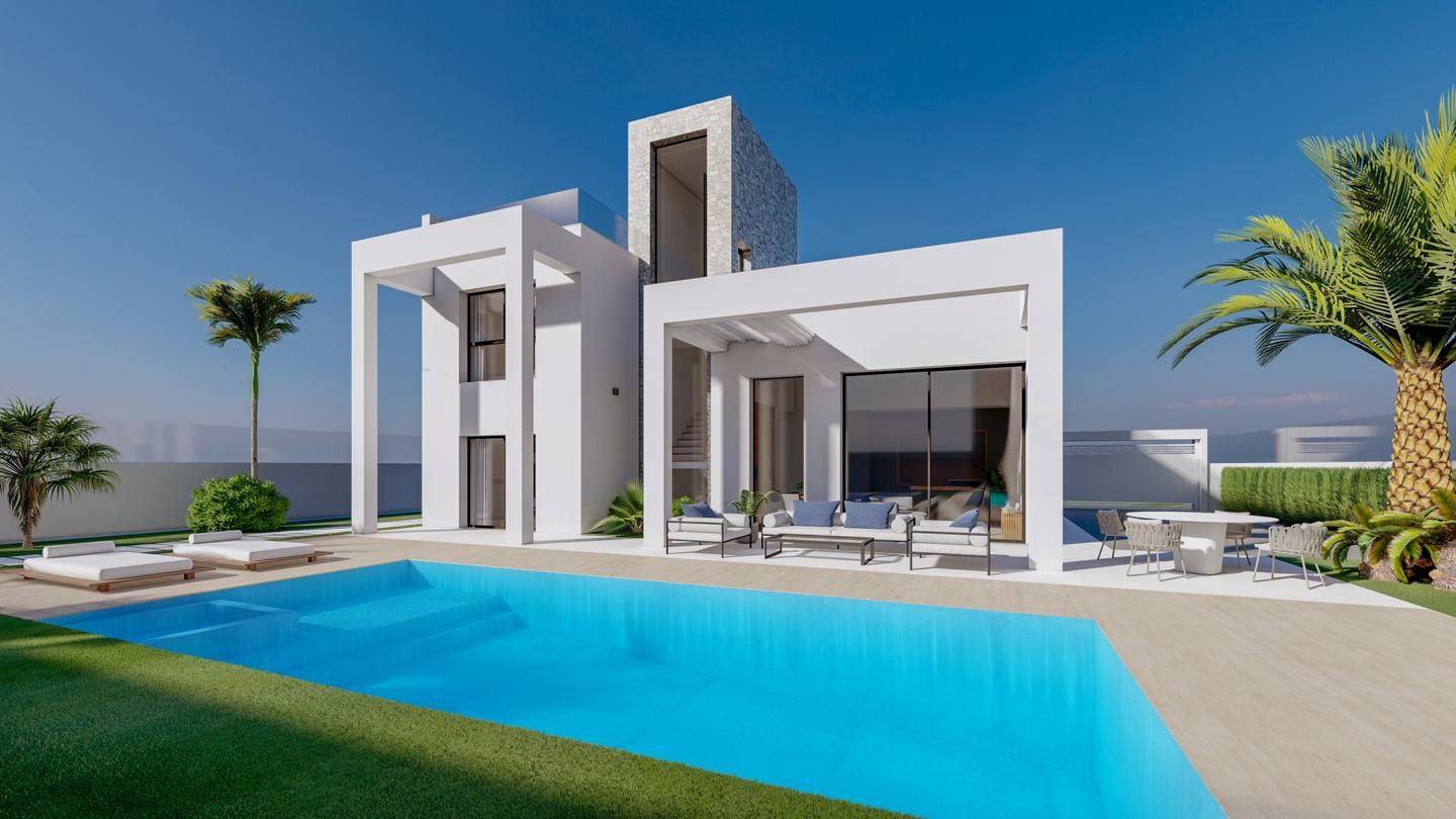Outdoor terrace of new-build villa, Camporrosso Village, Finestrat