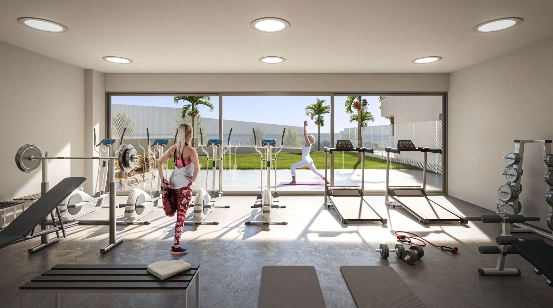 Open-plan living and dining area in 2-bedroom new-build apartment, Arroyo Enmedio, Estepona