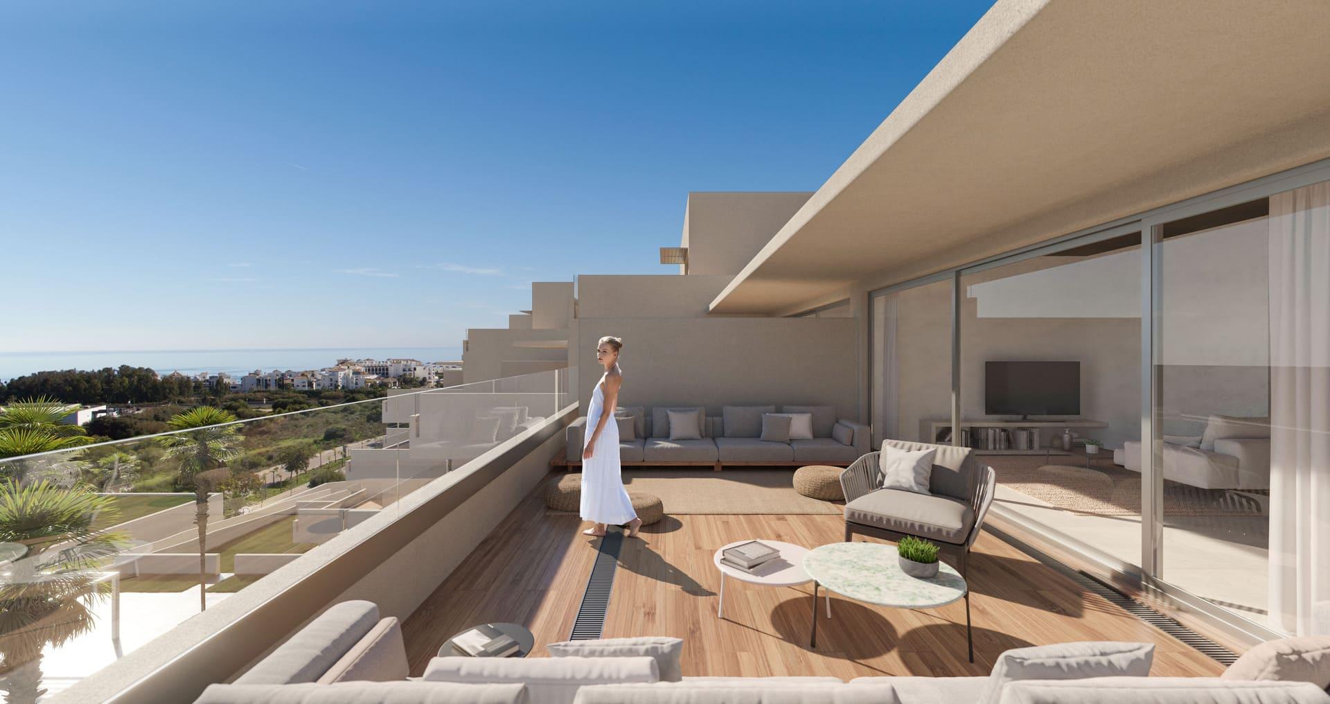 Communal gardens in new-build development, Arroyo Enmedio, Estepona