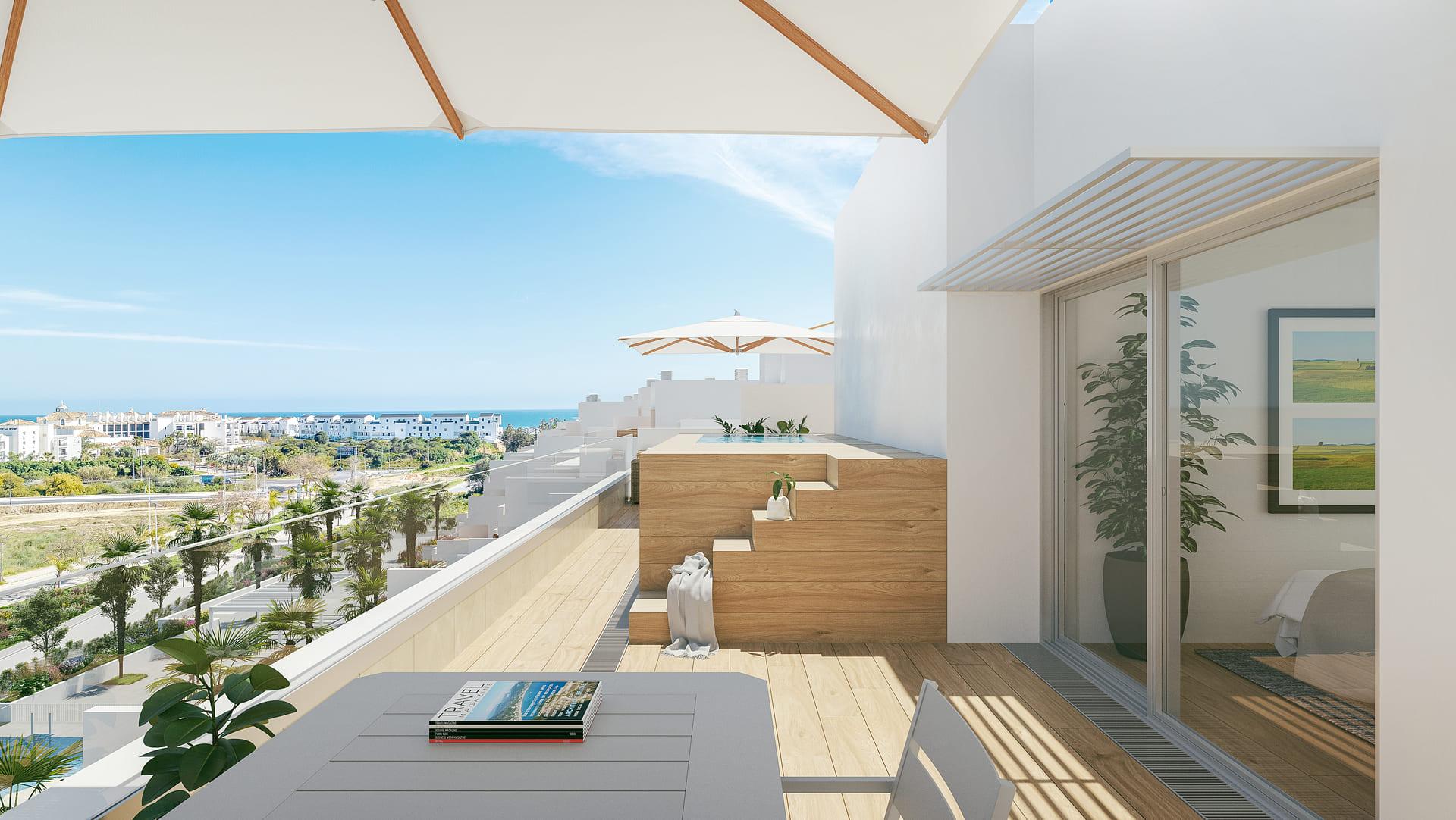 Bathroom in 3-bedroom new-build apartment, Arroyo Enmedio, Estepona
