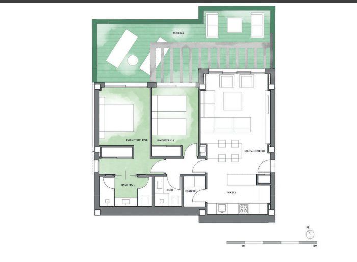 Entrance and lift lobby of new-build apartment building, La Cala de Mijas