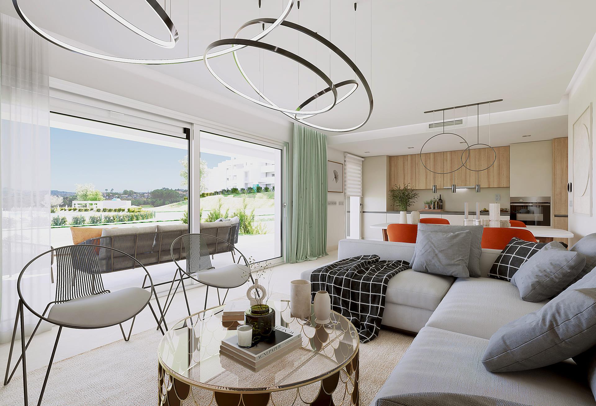Private solarium on upper level of penthouse, La Cala Golf, Mijas
