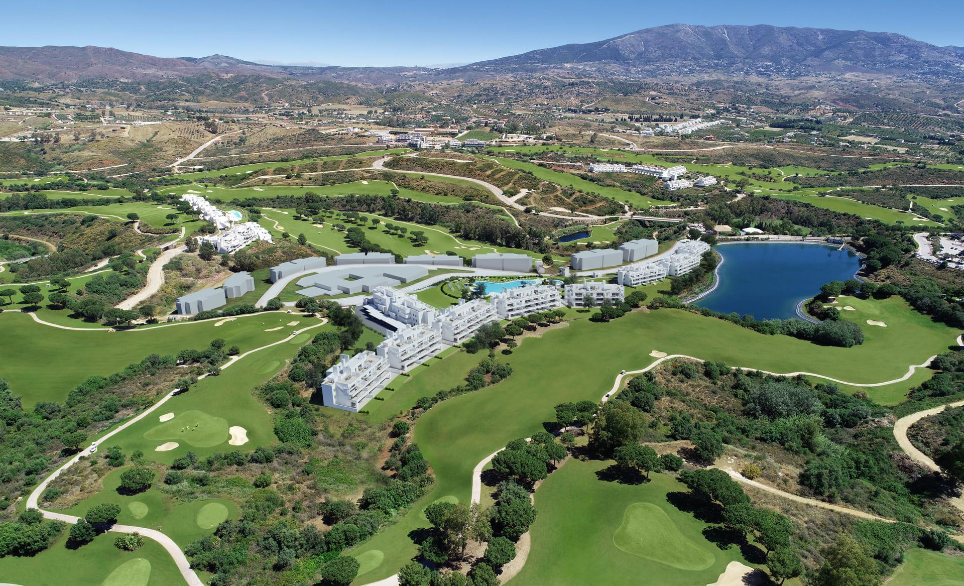 Golf course views from solarium of penthouse, La Cala Golf, Mijas