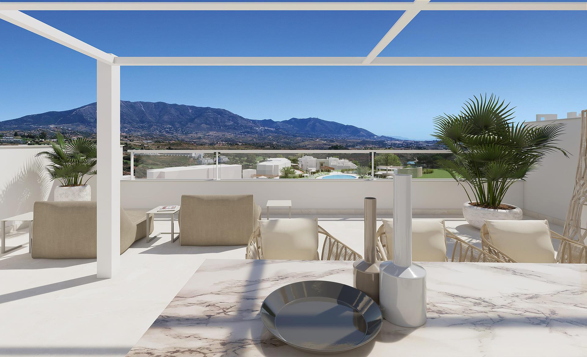 Bathroom in 3-bedroom new-build penthouse, La Cala Golf, Mijas