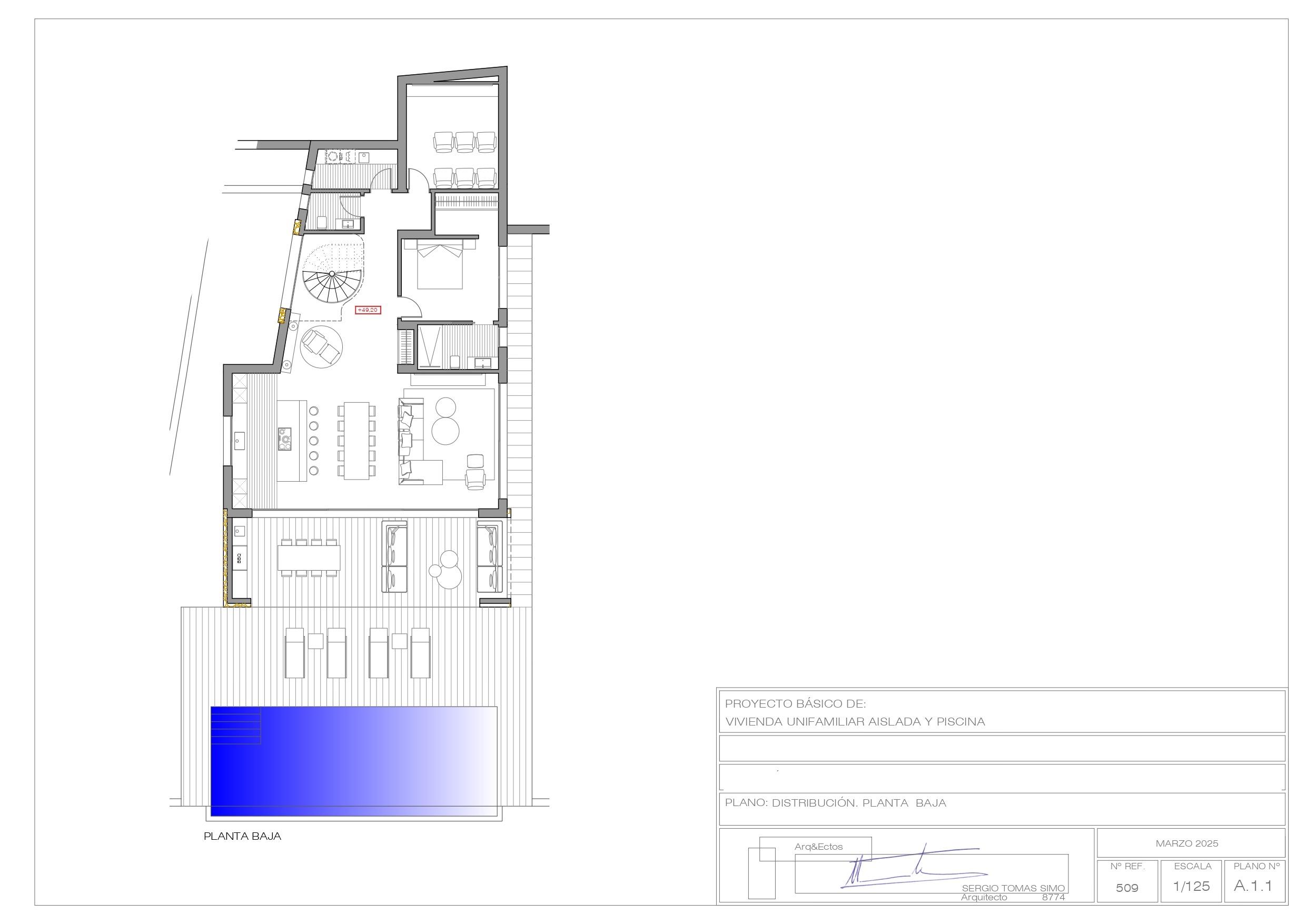 Site or plot plan of new-build villa in Pinar de Advocat-Cometa, Moraira