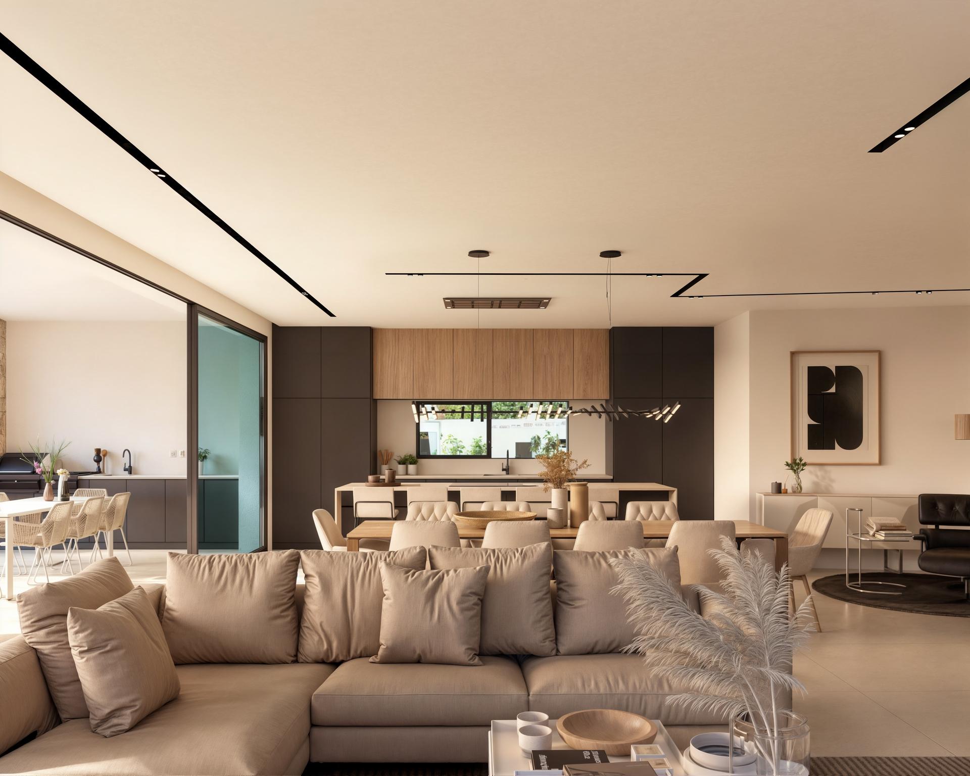 Living area in 4-bedroom new-build villa, Pinar de Advocat-Cometa, Moraira