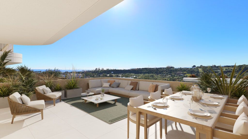 First-floor terrace or balcony in new-build apartment, Bel-Air-Cancelada-Saladillo, Estepona