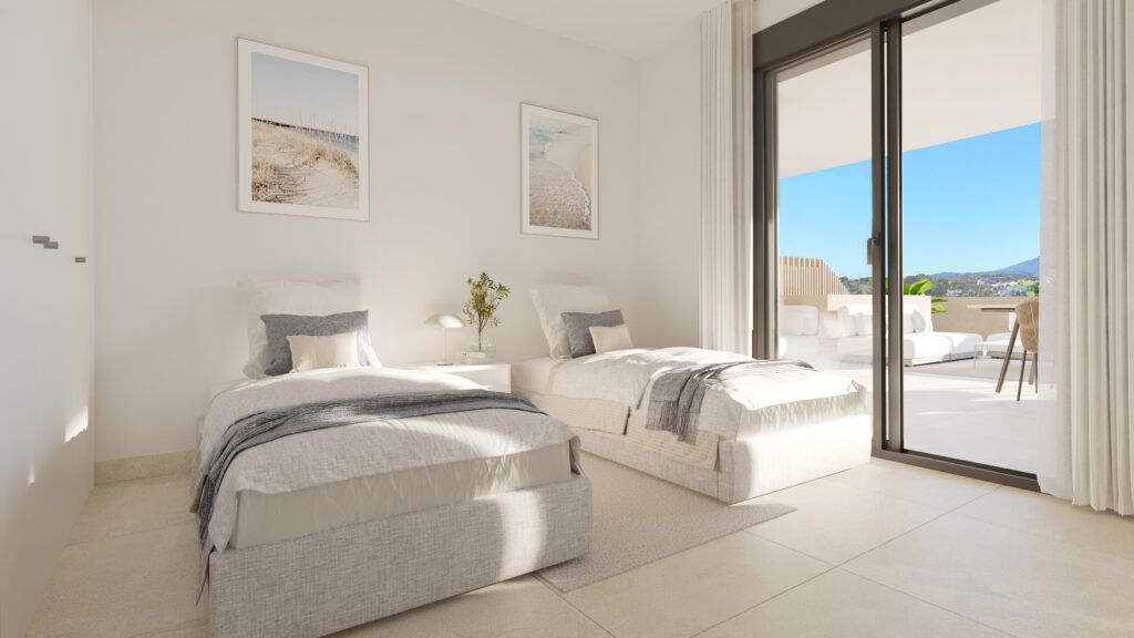 Second bedroom in 3-bedroom new-build apartment, Bel-Air-Cancelada-Saladillo, Estepona
