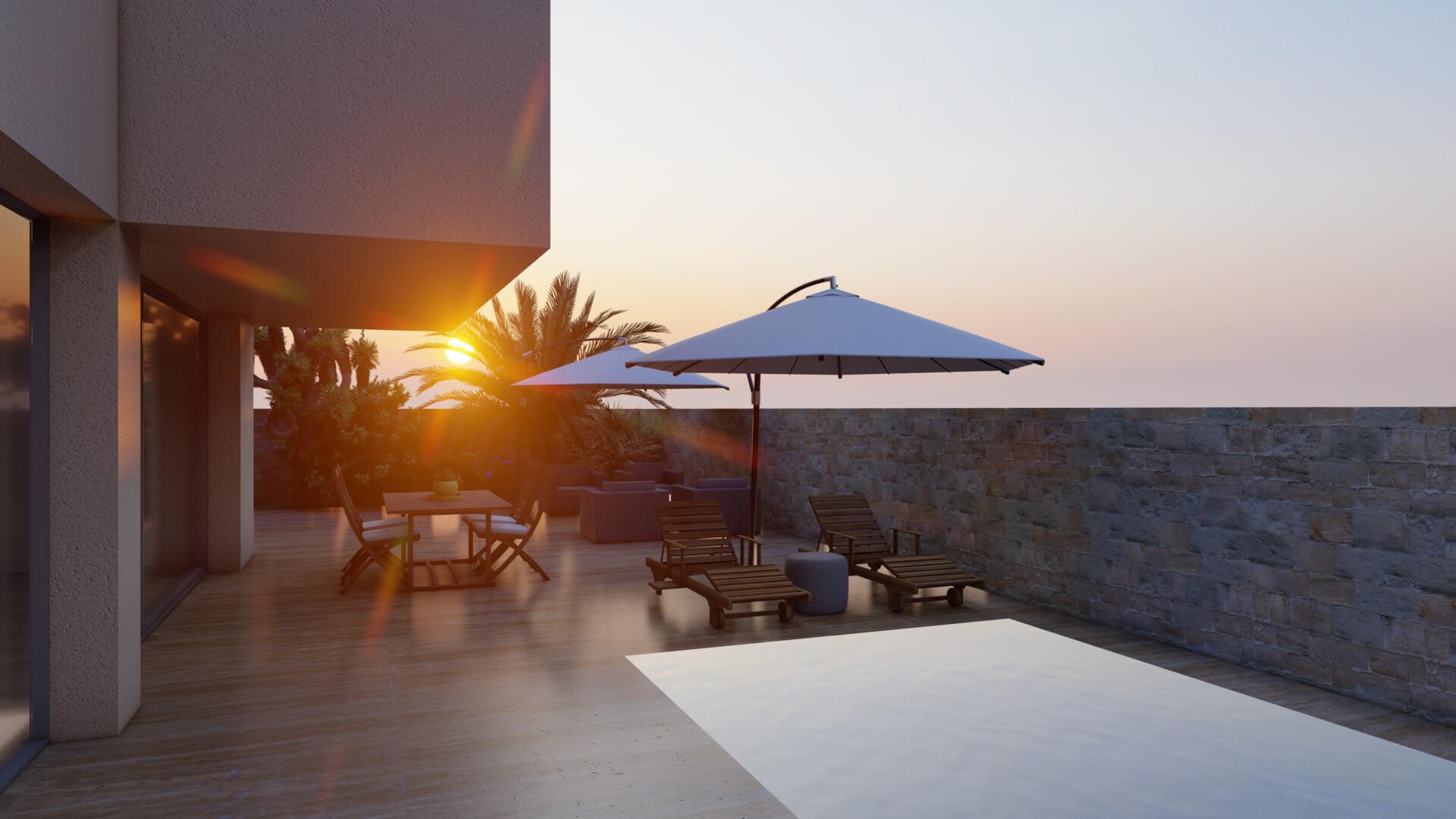 Site plan showing plot layout for villa in La Torre de la Horadada