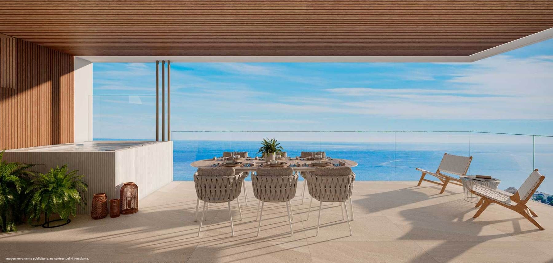 Terrace furniture arrangement