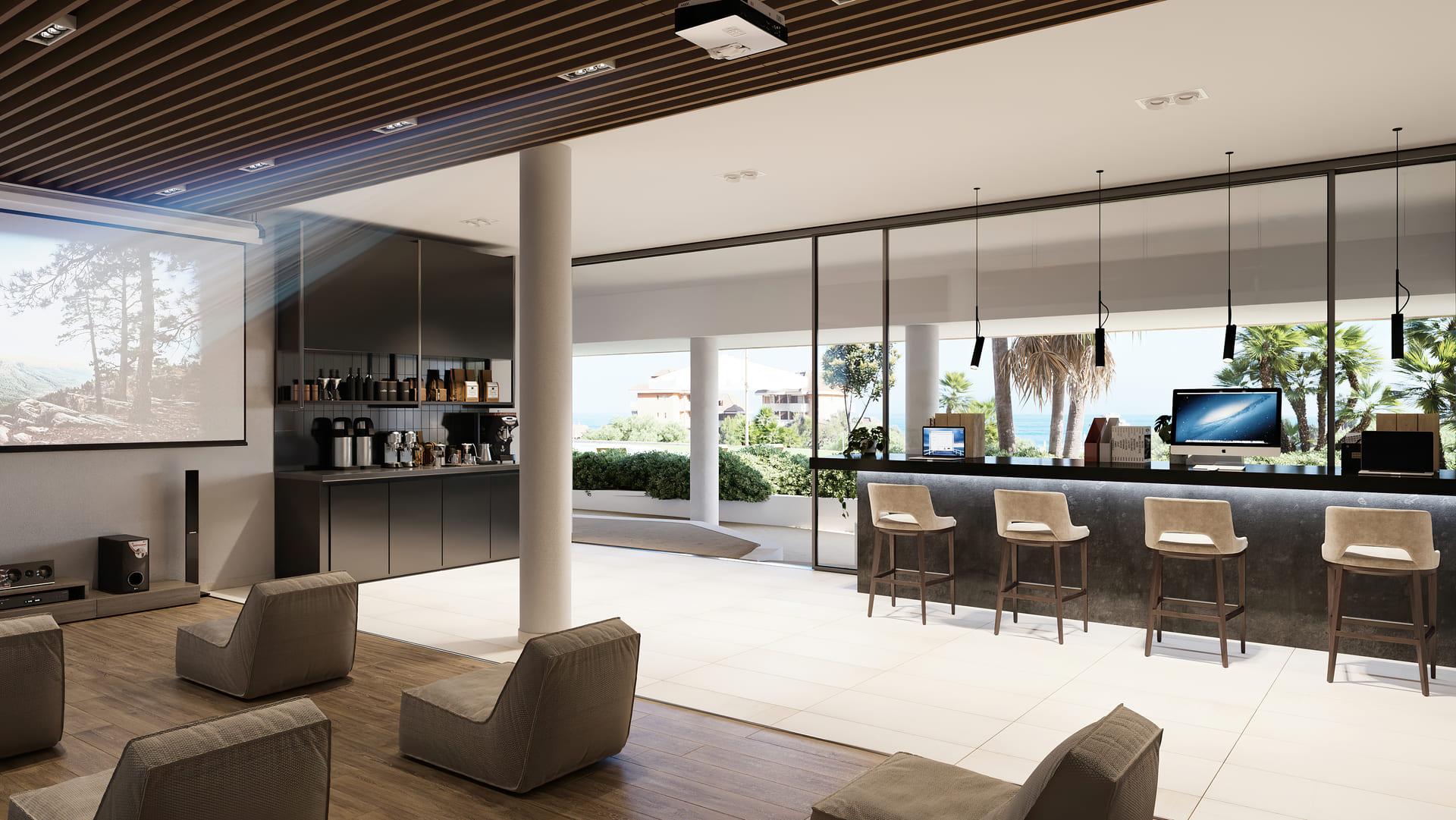 Roof solarium with open views, new-build villa, El Higuerón