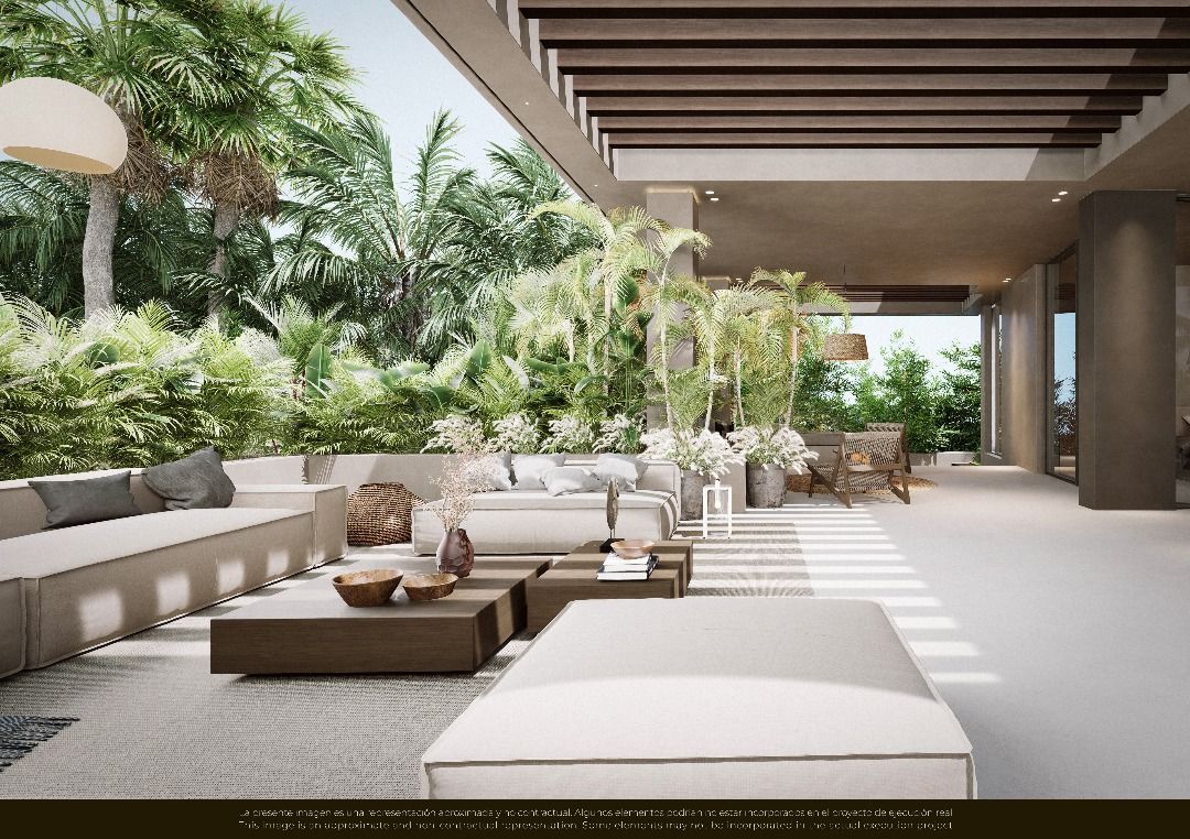 Interior detail of living space in Las Brisas villa, Marbella