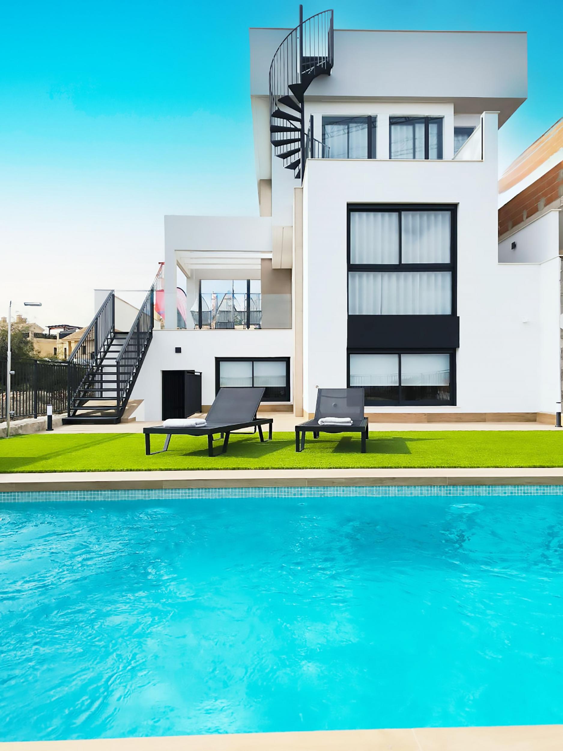 Aerial or elevated view of townhouse location, Algorfa, Alicante