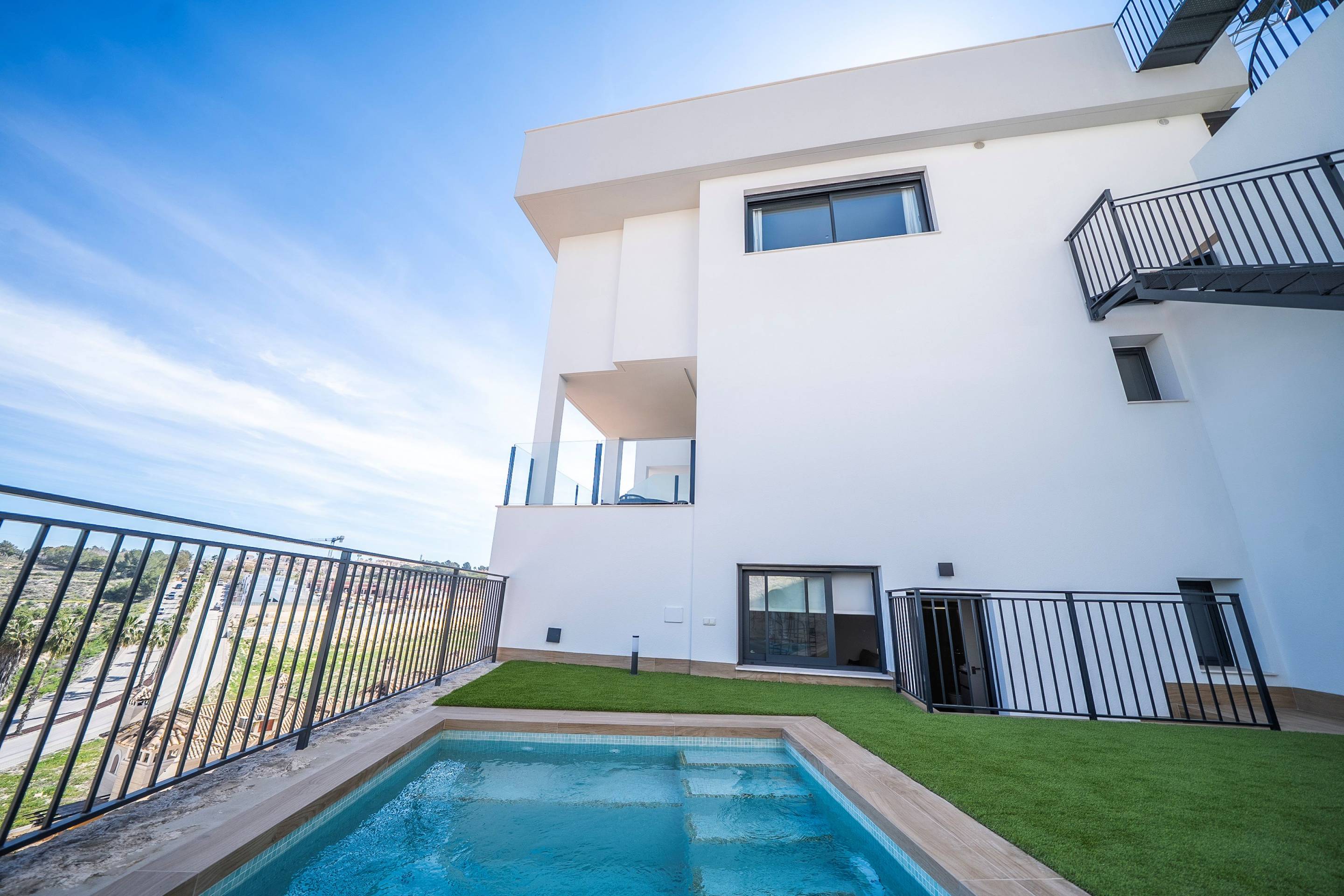 Construction progress view of new-build villa, Algorfa