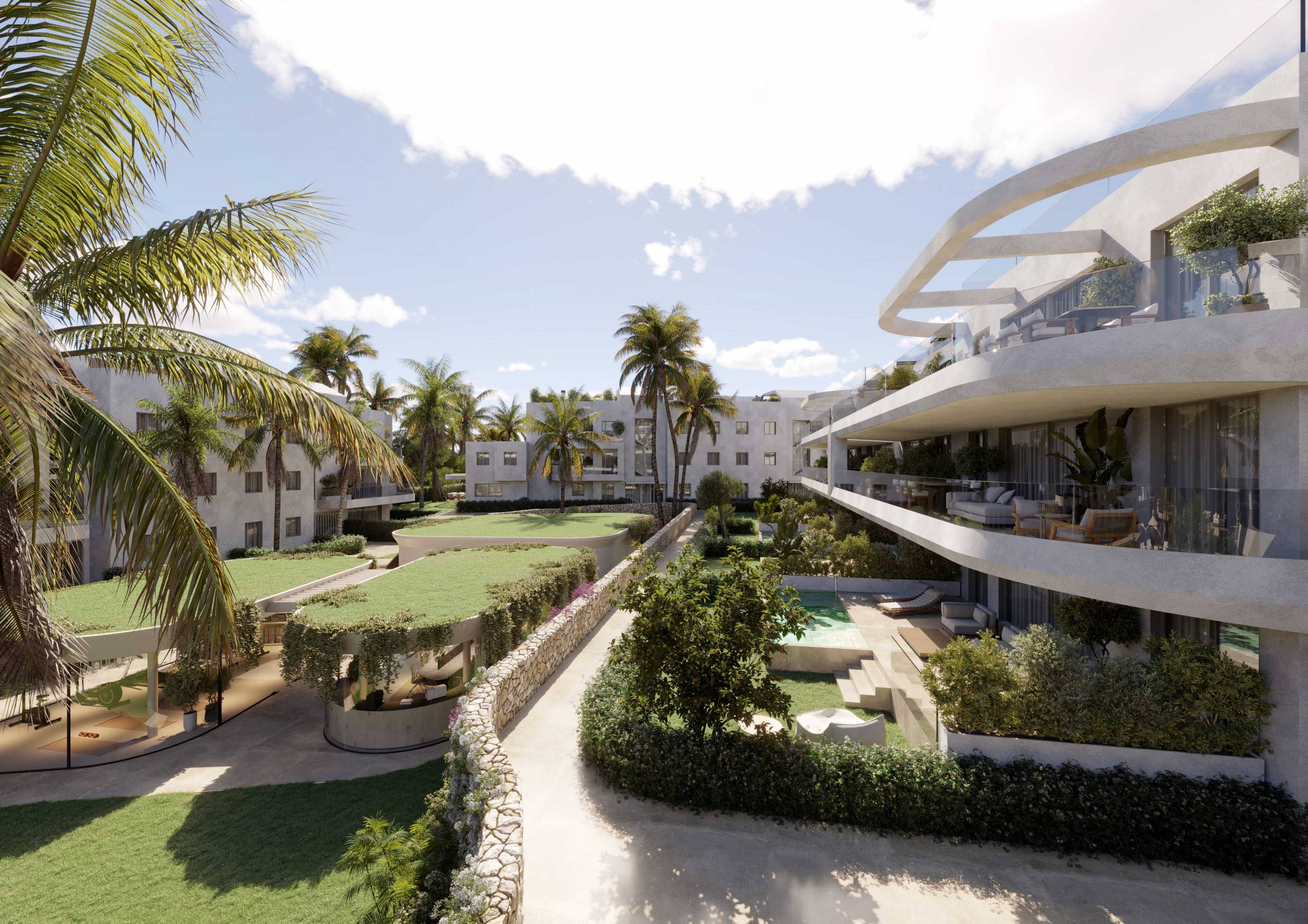 Lift lobby in new-build apartment building, Arroyo Enmedio, Estepona