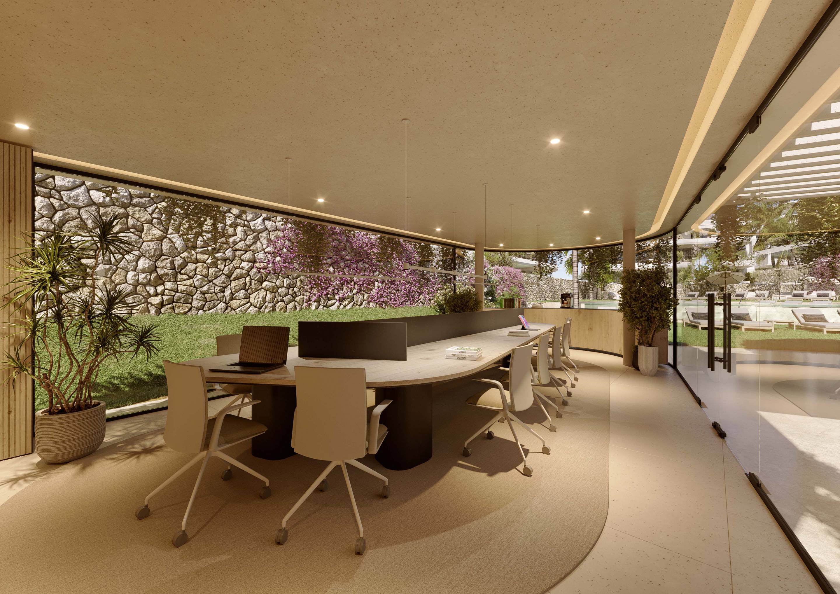 Living room with natural light, 1-bedroom apartment, Arroyo Enmedio