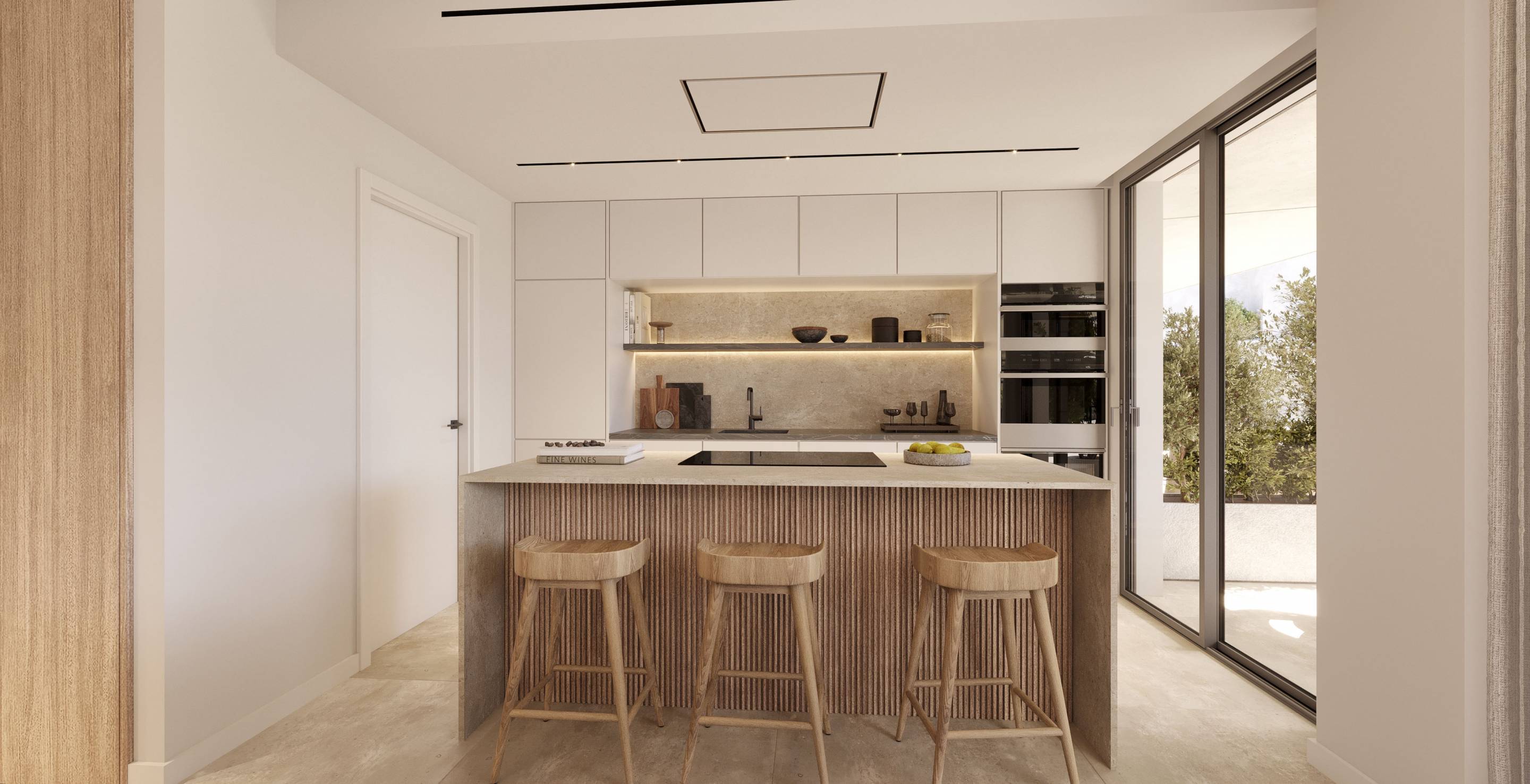 Bathroom fittings and tiling in new-build apartment, Arroyo Enmedio