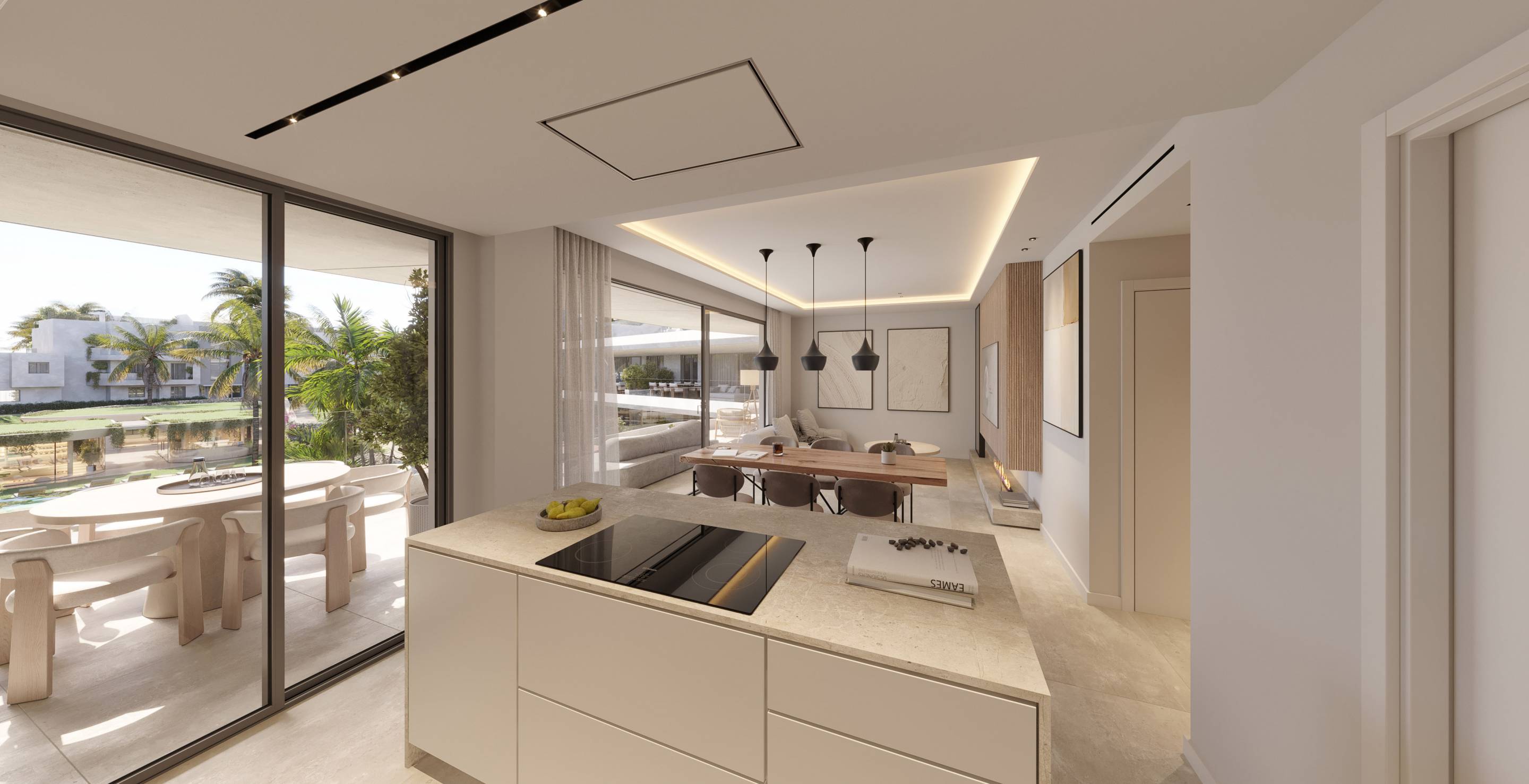 Kitchen and dining area in new-build apartment, Arroyo Enmedio, Estepona