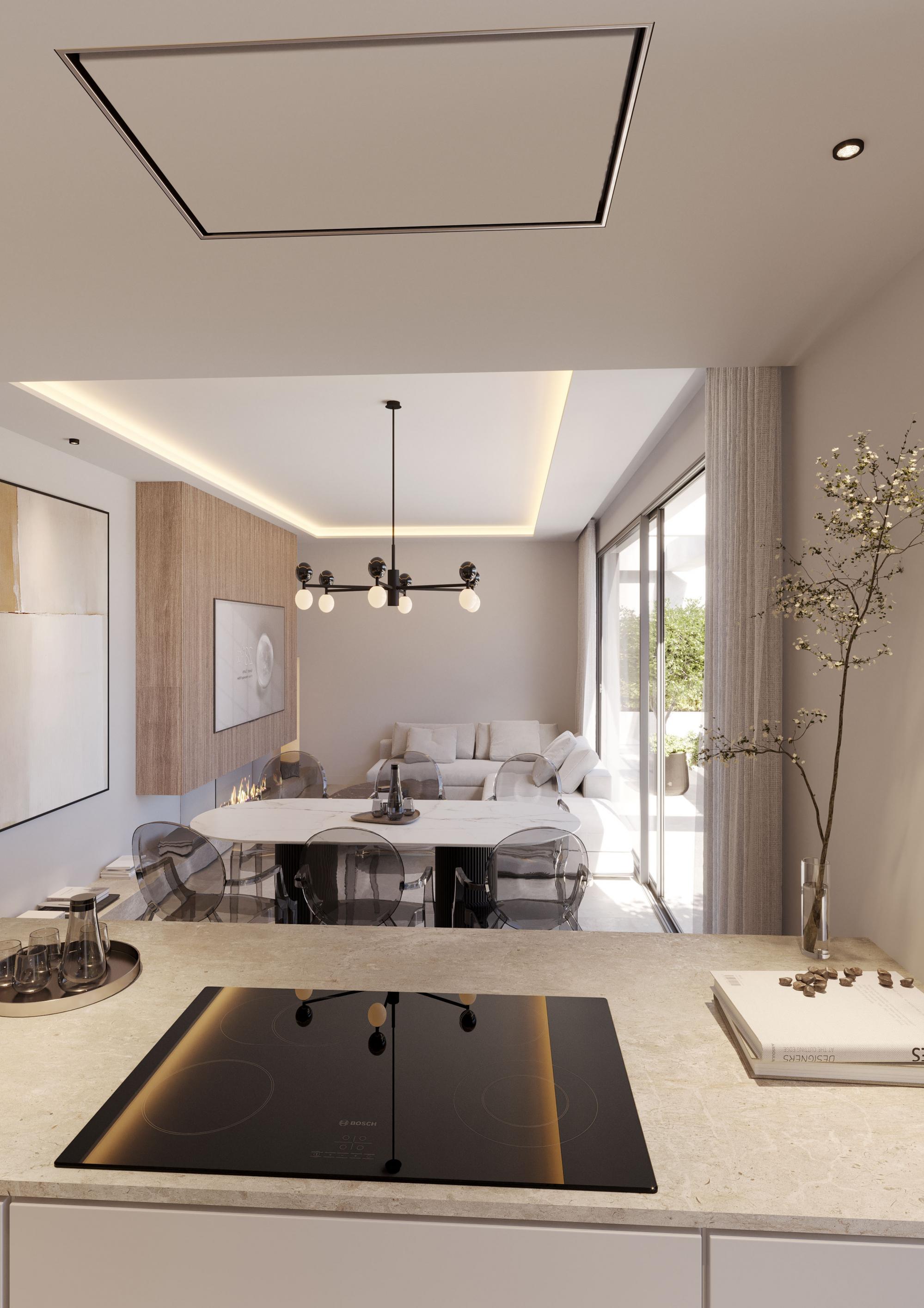 Kitchen appliances and countertop detail, Arroyo Enmedio apartment
